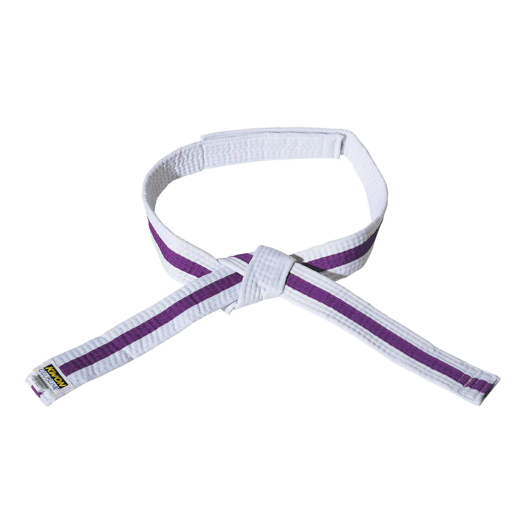 Klettverschlussgürtel weiß/violett/weiß budō Kind Kwon