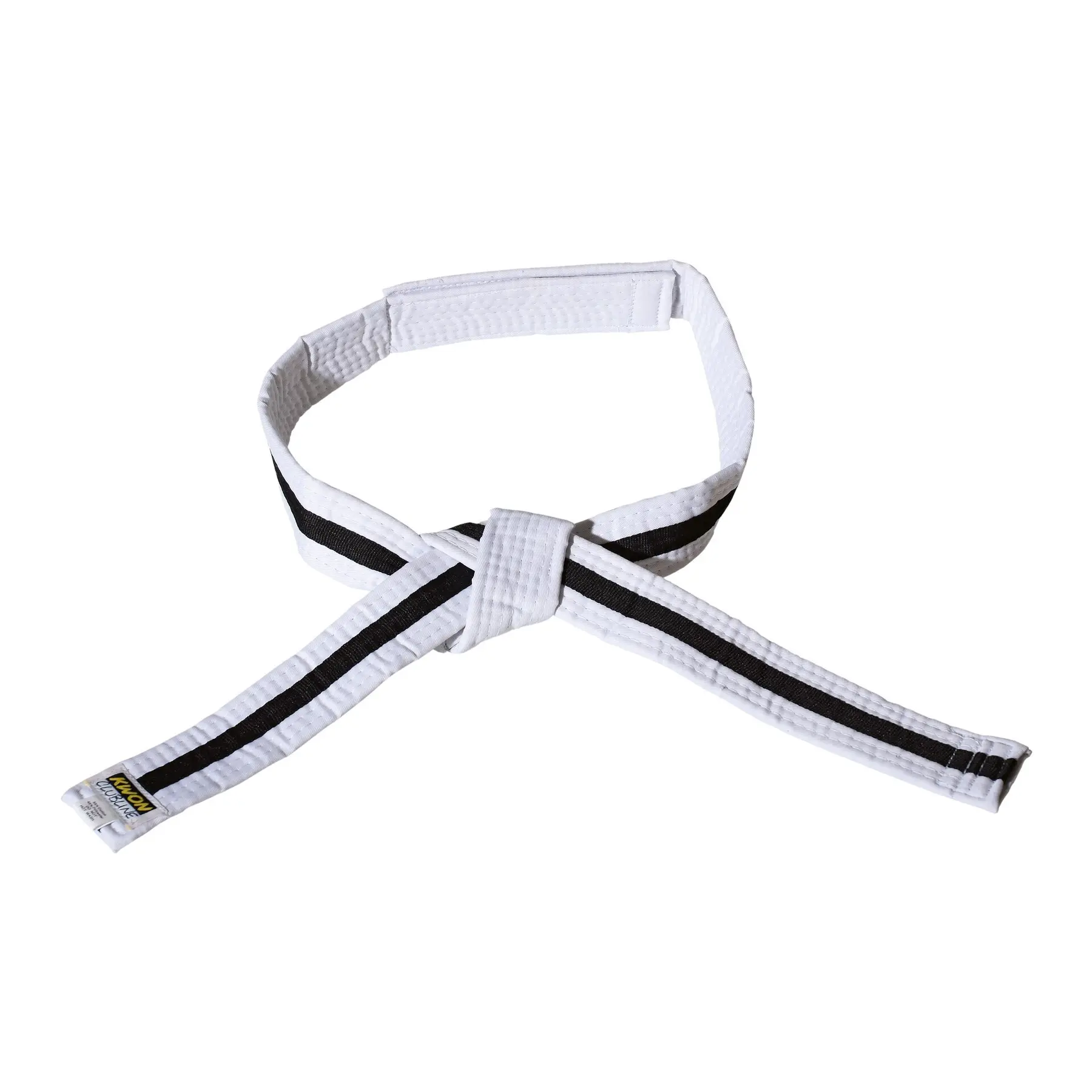 Klettverschlussgürtel weiß/schwarz/weiß budō Kind Kwon