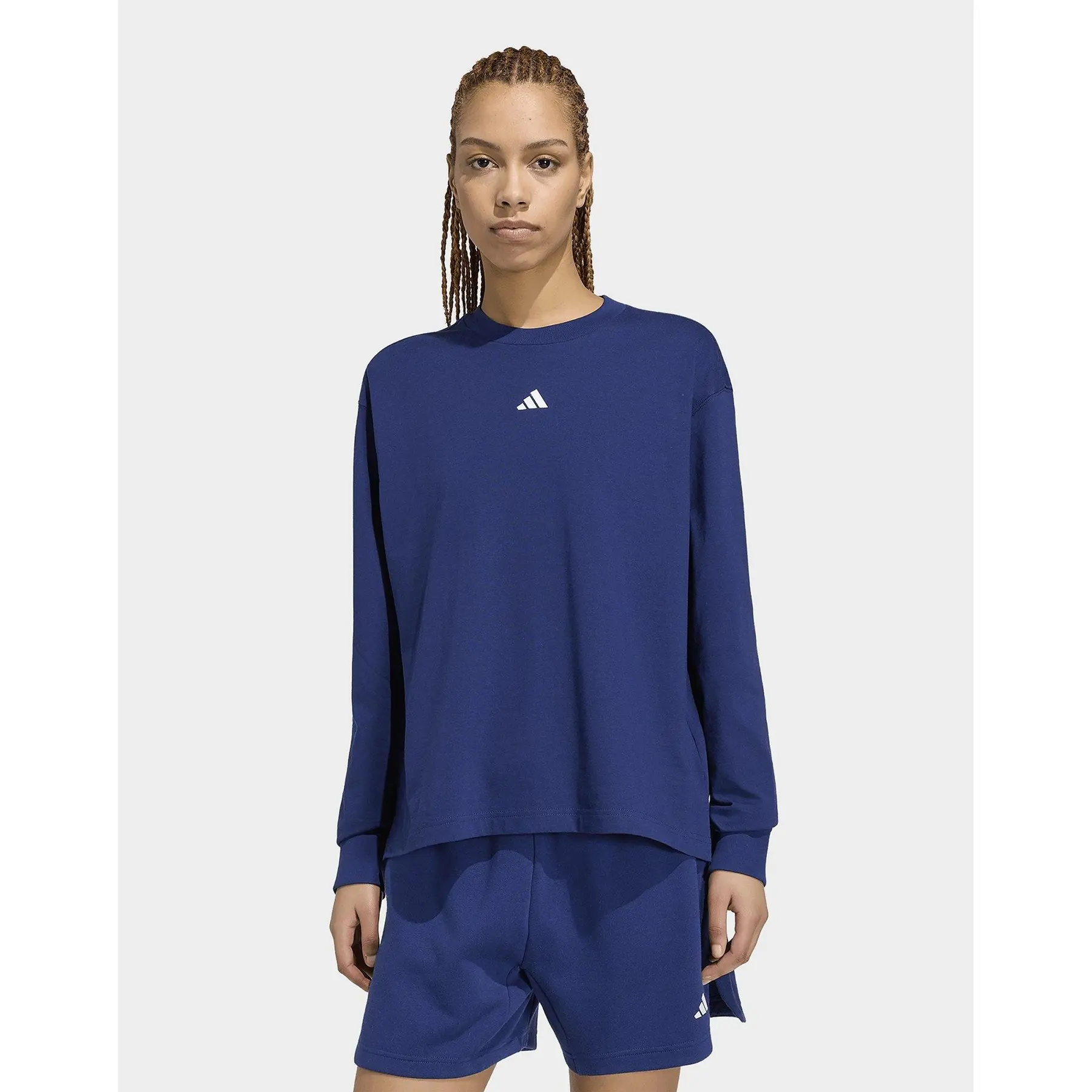 Langarm-T-Shirt Boyfriend für Damen adidas 3-Stripes Studio