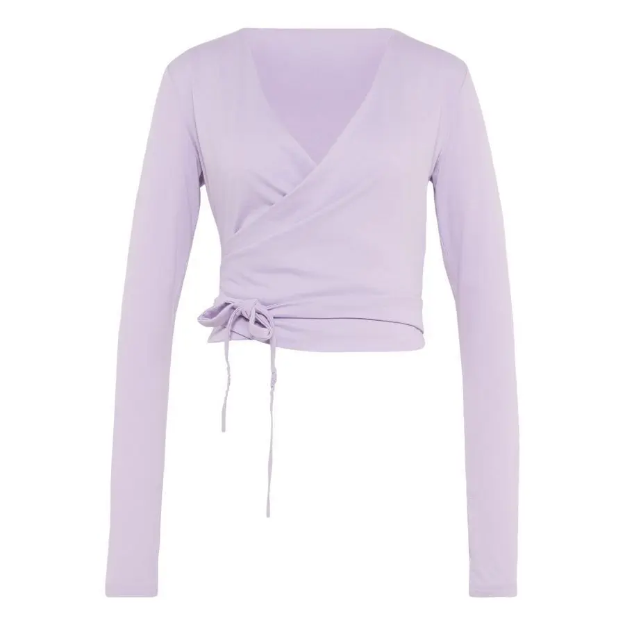 Adidas Women's Violet Training Top Studio Soft 3 Stripes