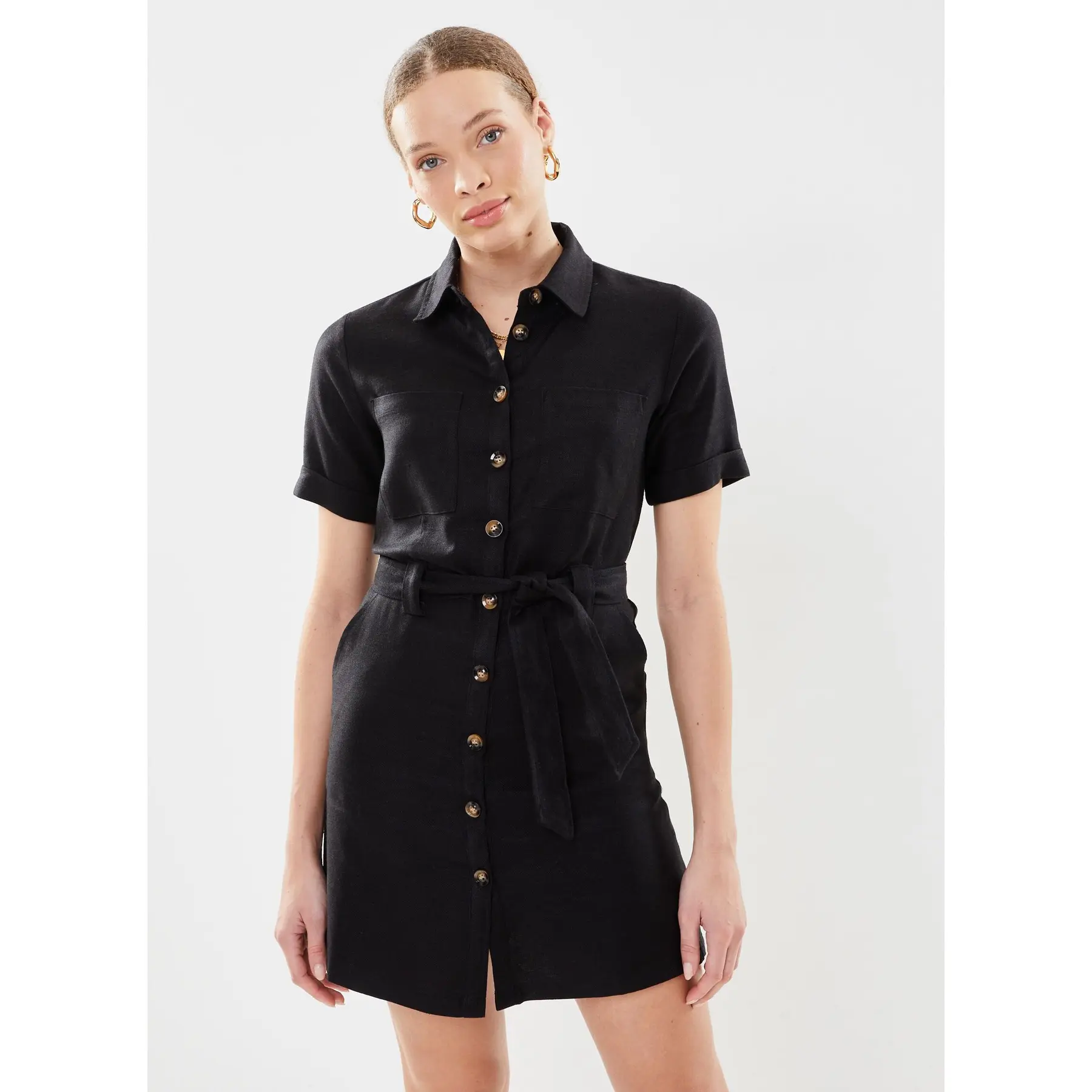 La Petite Étoile Women's Noir Shirt Dress Rila