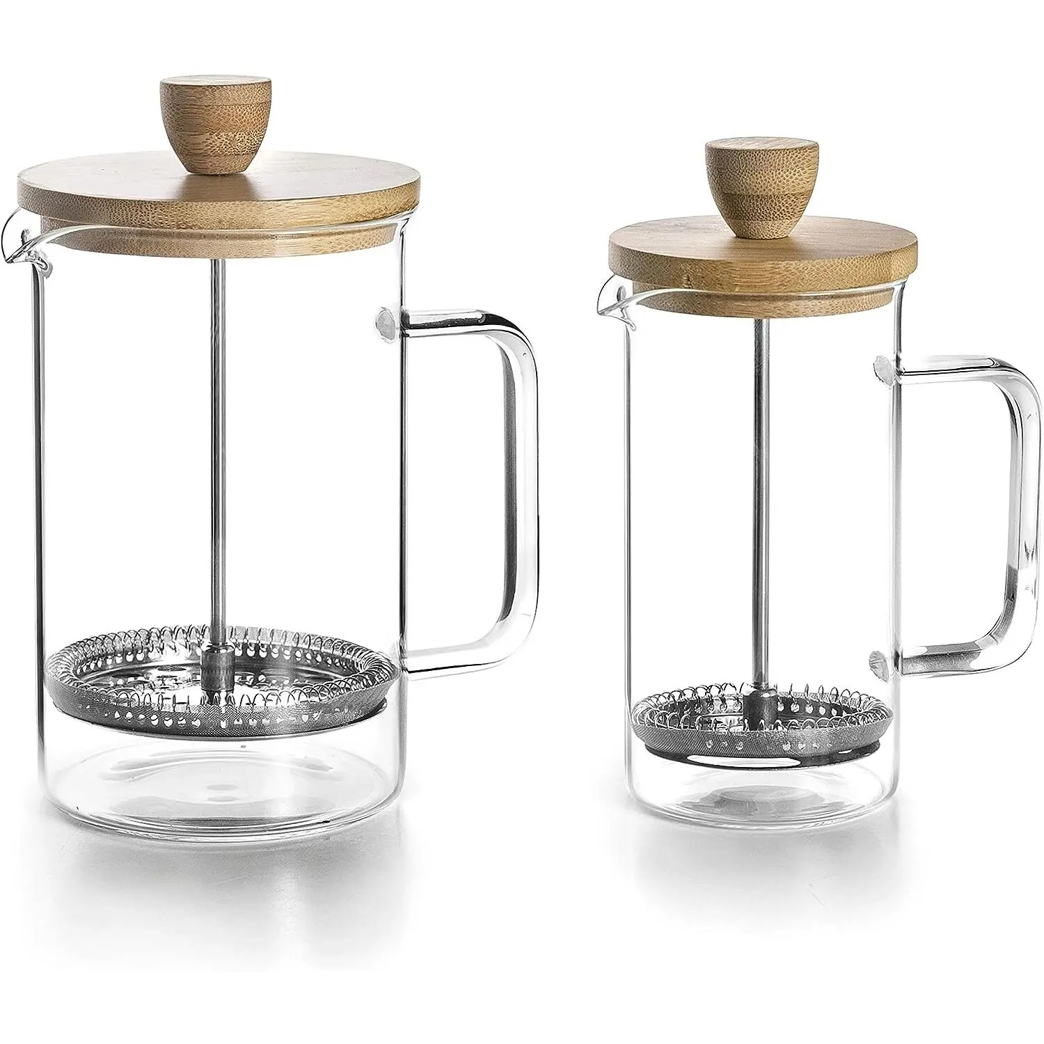 Kaffeekanne mit Holzkolben Lacor 350 ml