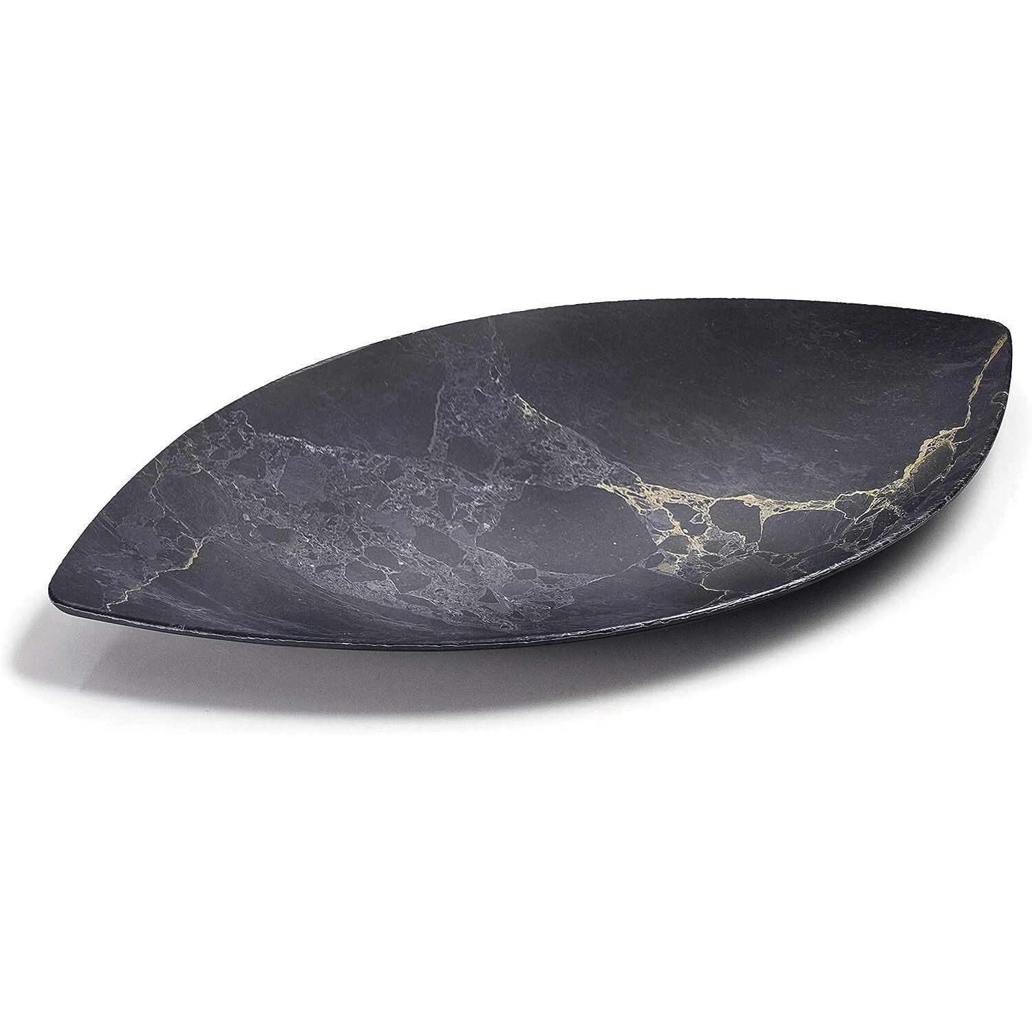 8414271631924 - Tablett Blatt aus Melamin Stone