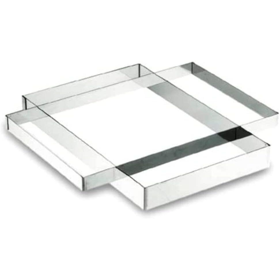 8414271680410 - Rechteckige Platte aus Edelstahl 18 10 - 30x40x5 cm