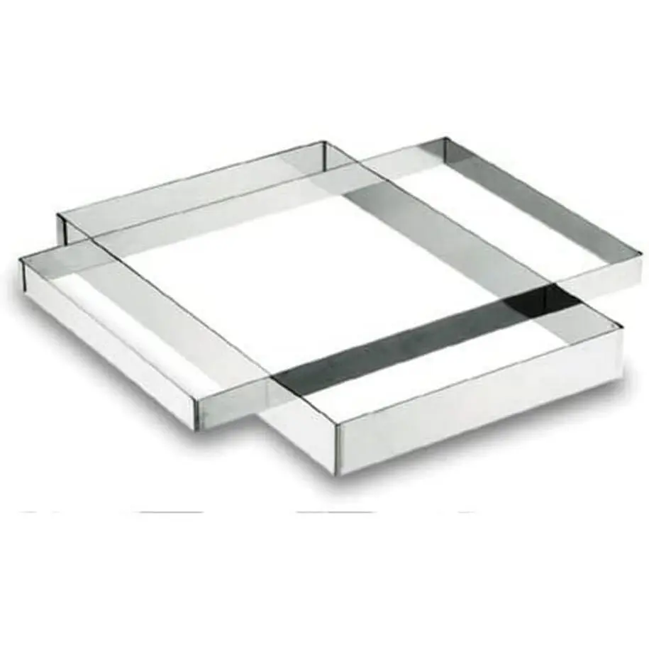 8414271680618 - Rechteckige Platte aus Edelstahl 18 10 - 40X60X5 cm