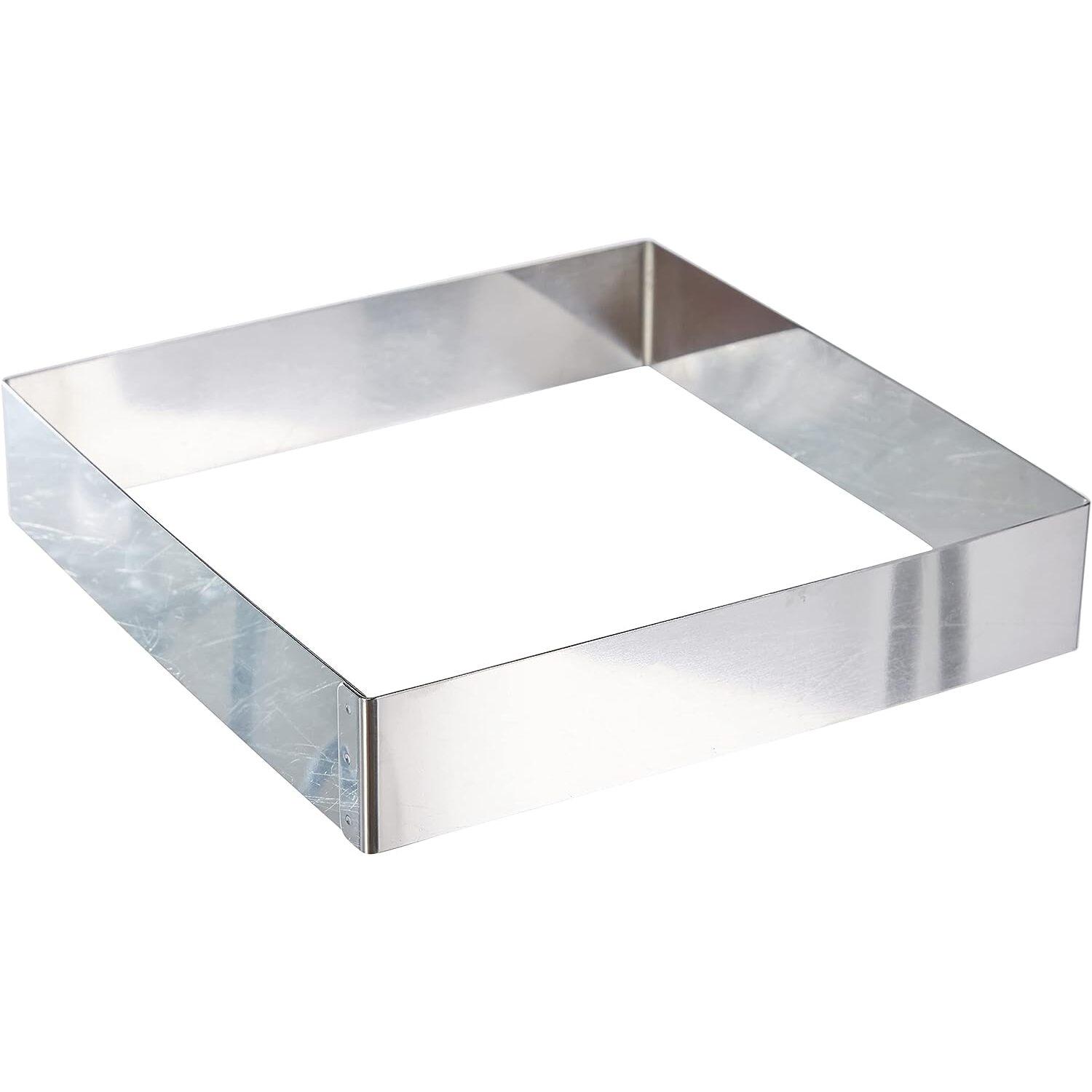 8414271682407 - Quadratischer Backkreis aus Edelstahl 20x20 cm