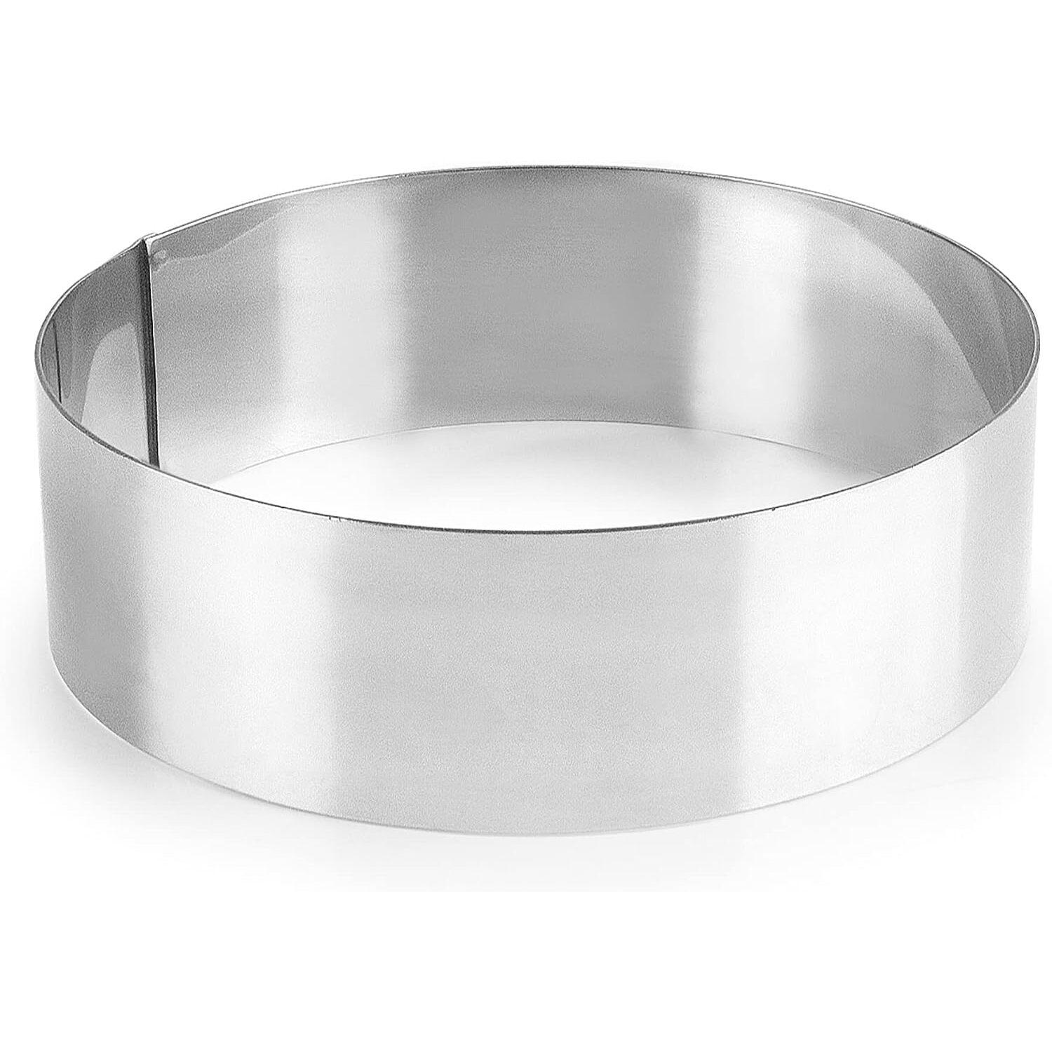 8414271686108 - Runder Tortenring aus Edelstahl 18 10 - 10X6 cm