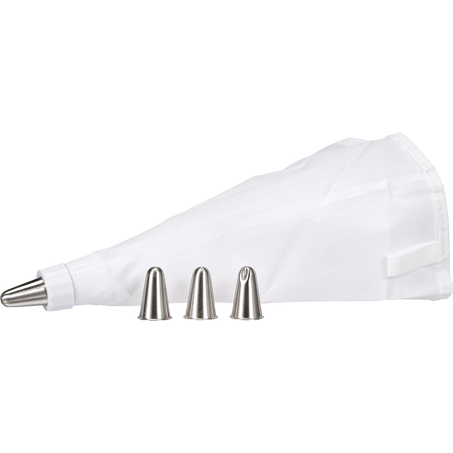 8414271689727 - Spritzbeutel zum Verzieren + 4 Edelstahltüllen Lacor