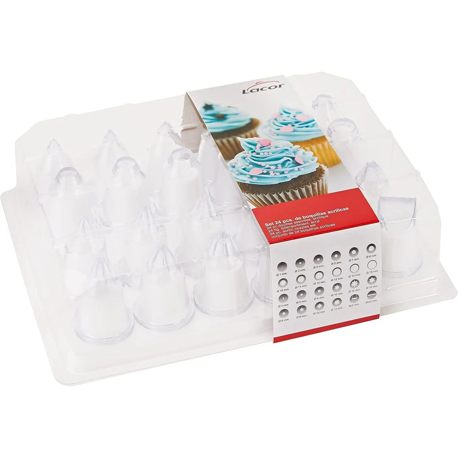 8414271689949 - Acryl-Steckschlüssel sortiert 24-teilig Lacor