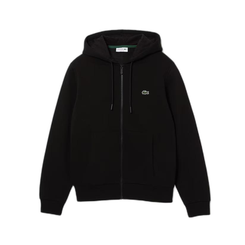 3666354875687 - LACOSTE Sweatjacke Herren Baumwolle schwarz Raute und Karo 3666354875687 - LACOSTE Sweatjacke Herren Baumwolle schwarz Raute und Karo