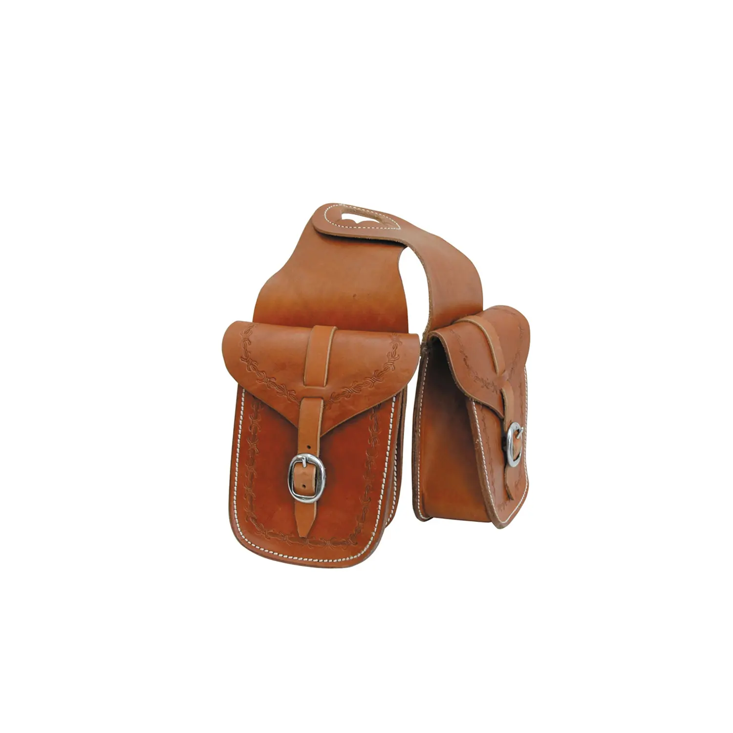 Sac à selle pour cheval avant bordure en cuir Lakota