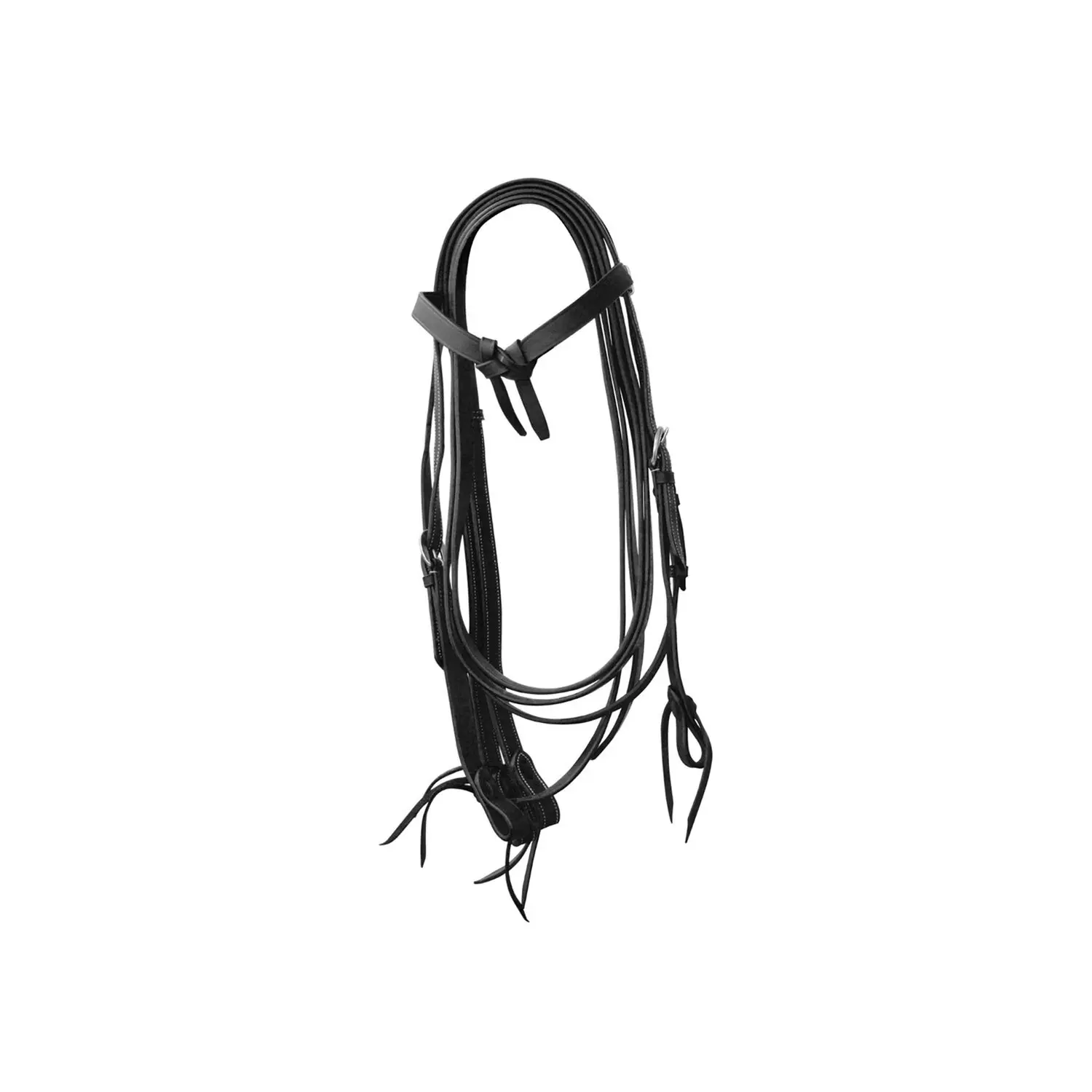 Lakota Noir Western Riding Bridles For Horses With Smooth Leather And Reins.