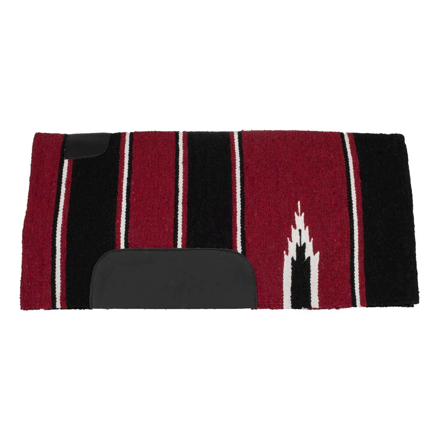 Lakota Marron Saddle Pad For Horse With Leather Patch Tappetino Navajo