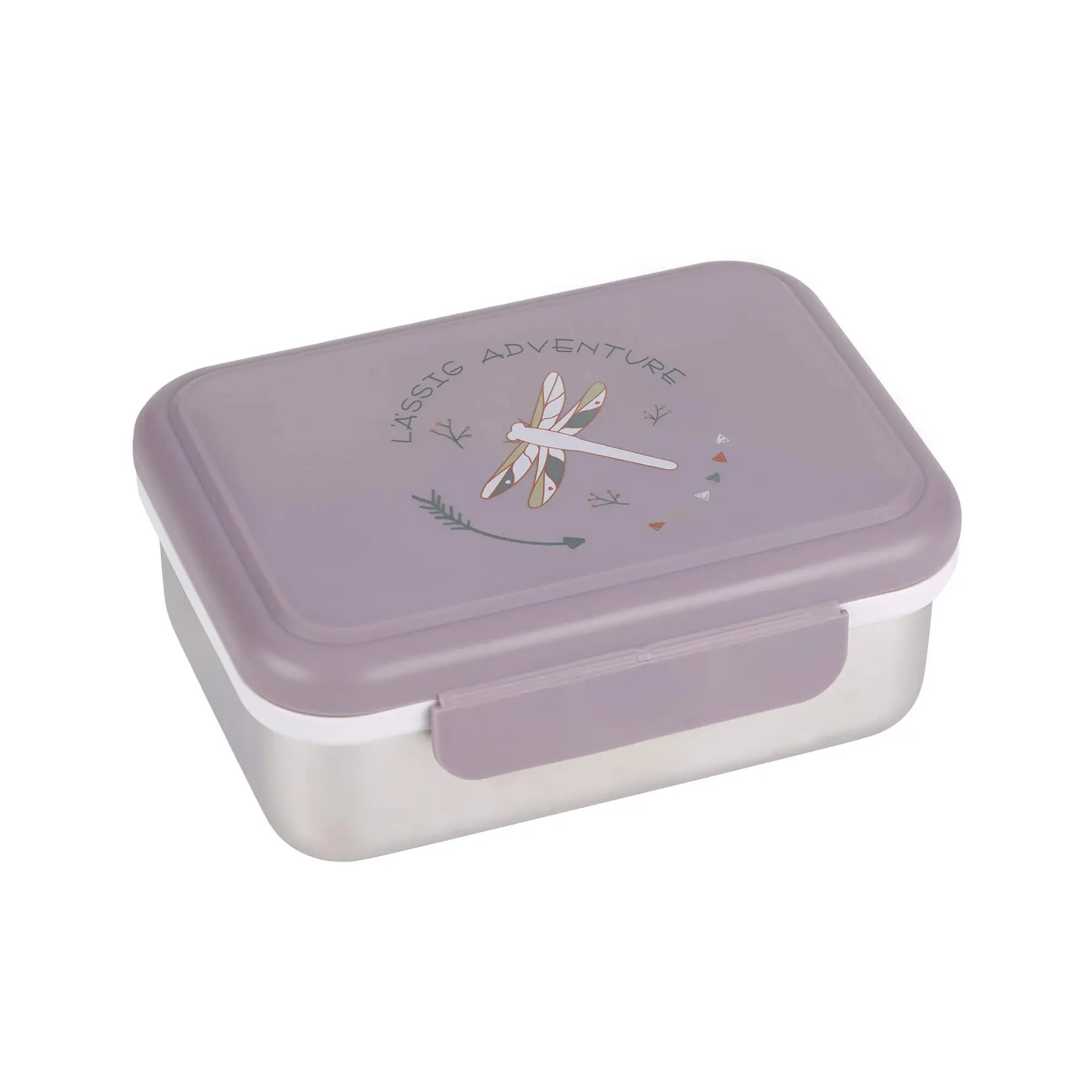 4042183414560 - LÄSSIG Lunchbox »Adventure Dragonfly« Edelstahl Polyprophylen (PP) Silikon (1-tlg) lila