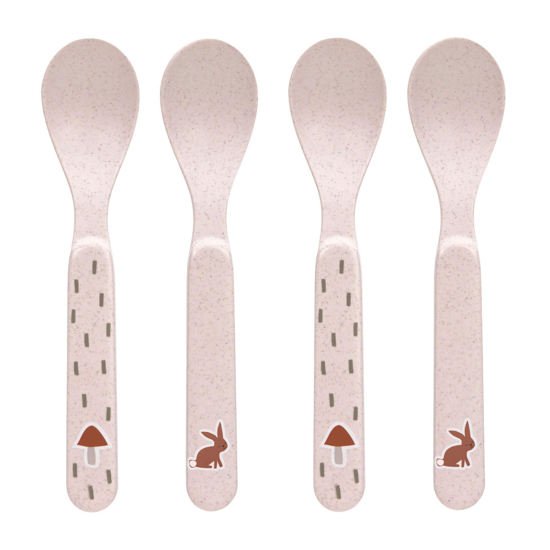 4042183428871 - Löffel LITTLE FOREST RABBIT 4er-Set in rosa