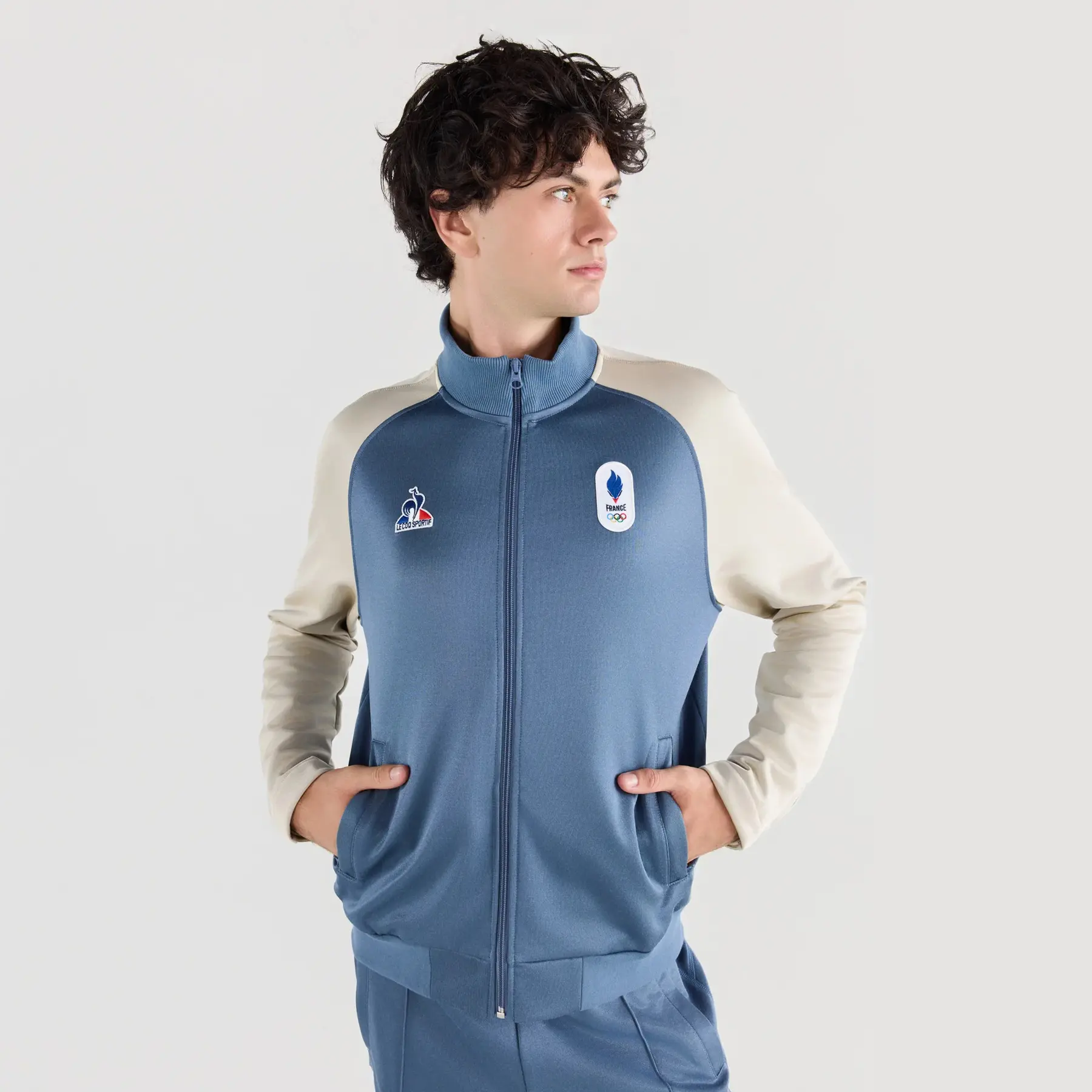 Felpa con zip intera Francia Olympique 2026