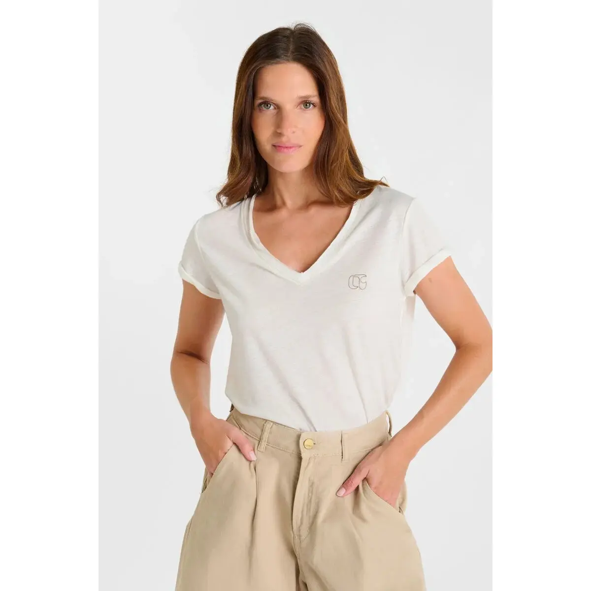V-neck T-shirt Le Temps des cerises Ona