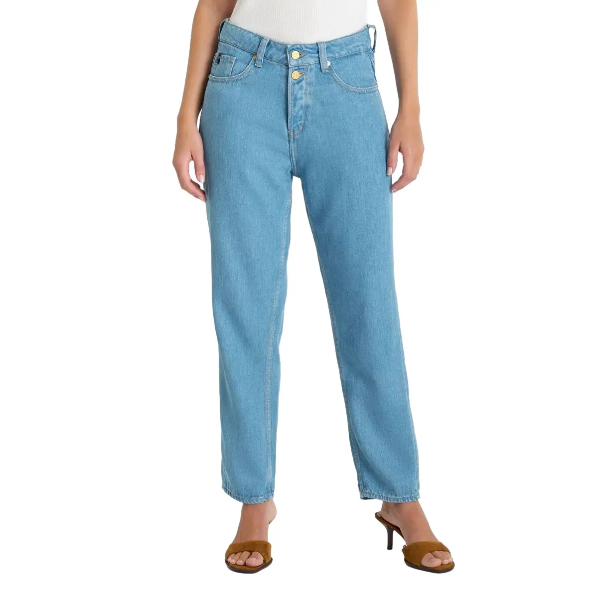 Image of Damen Relaxed Jeans Le Temps des cerises 400/60 Girlfriend Riki Tencel