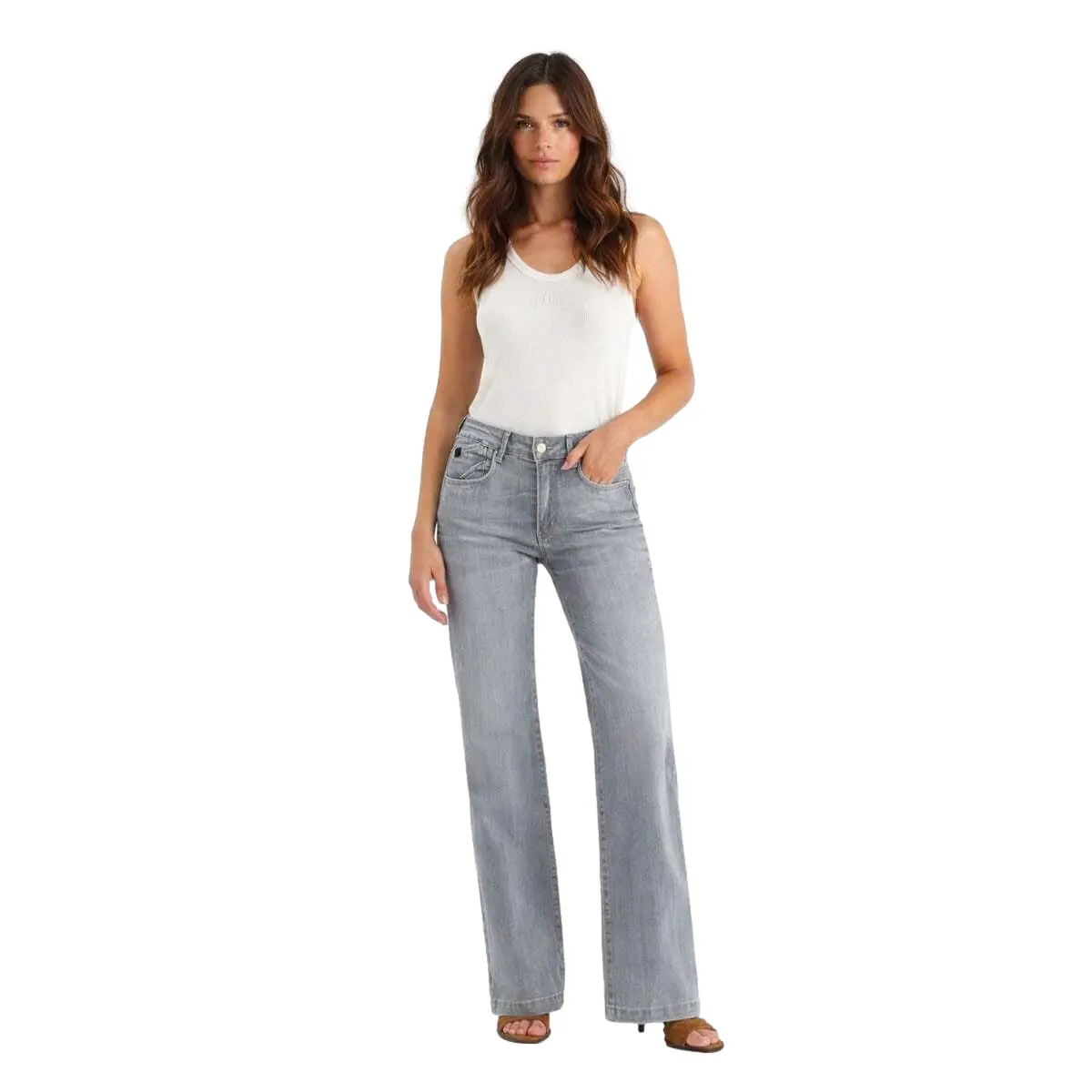 Image of Damen Flare Jeans Le Temps des cerises Axis