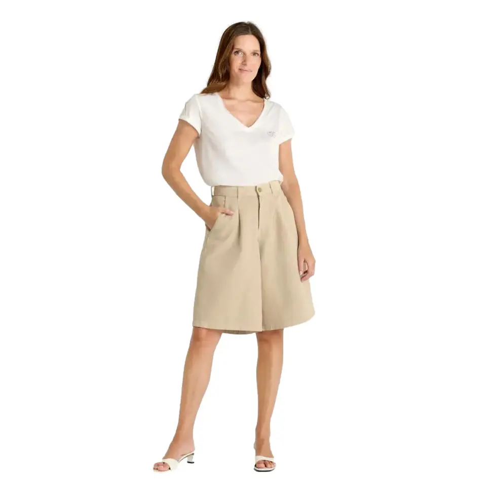 Image of High-Waist-Jeans-Bermudas für Damen Le Temps des cerises Lova