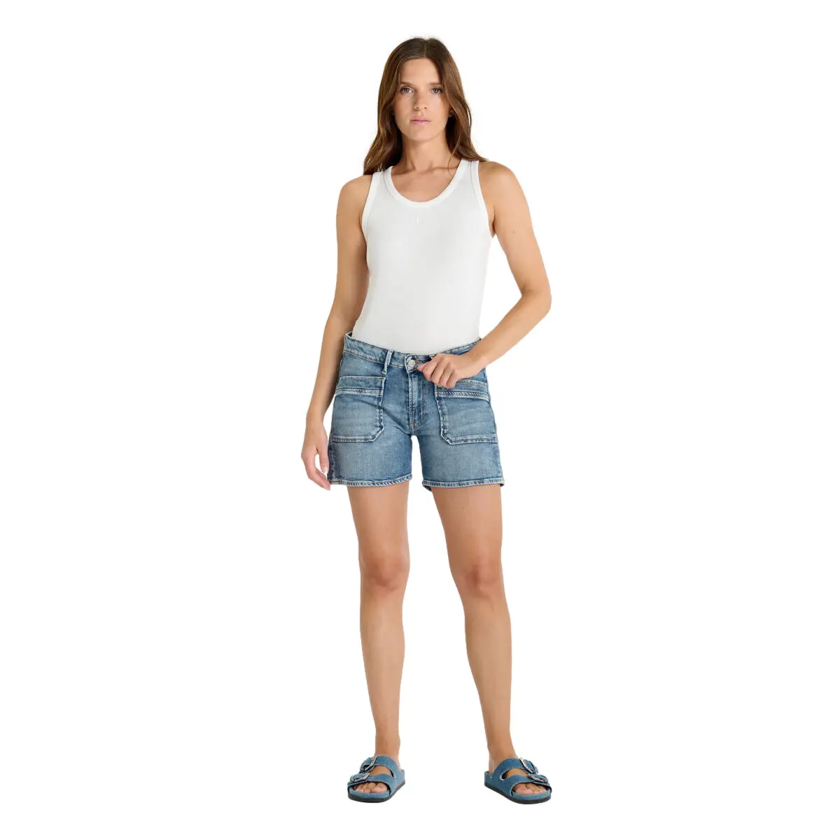 Women's denim shorts Le Temps des cerises Margot