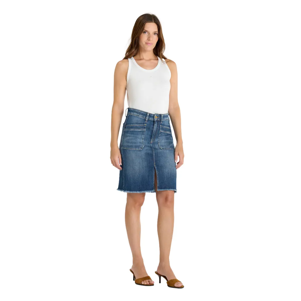 Denim skirt for women Le Temps des cerises Sivia
