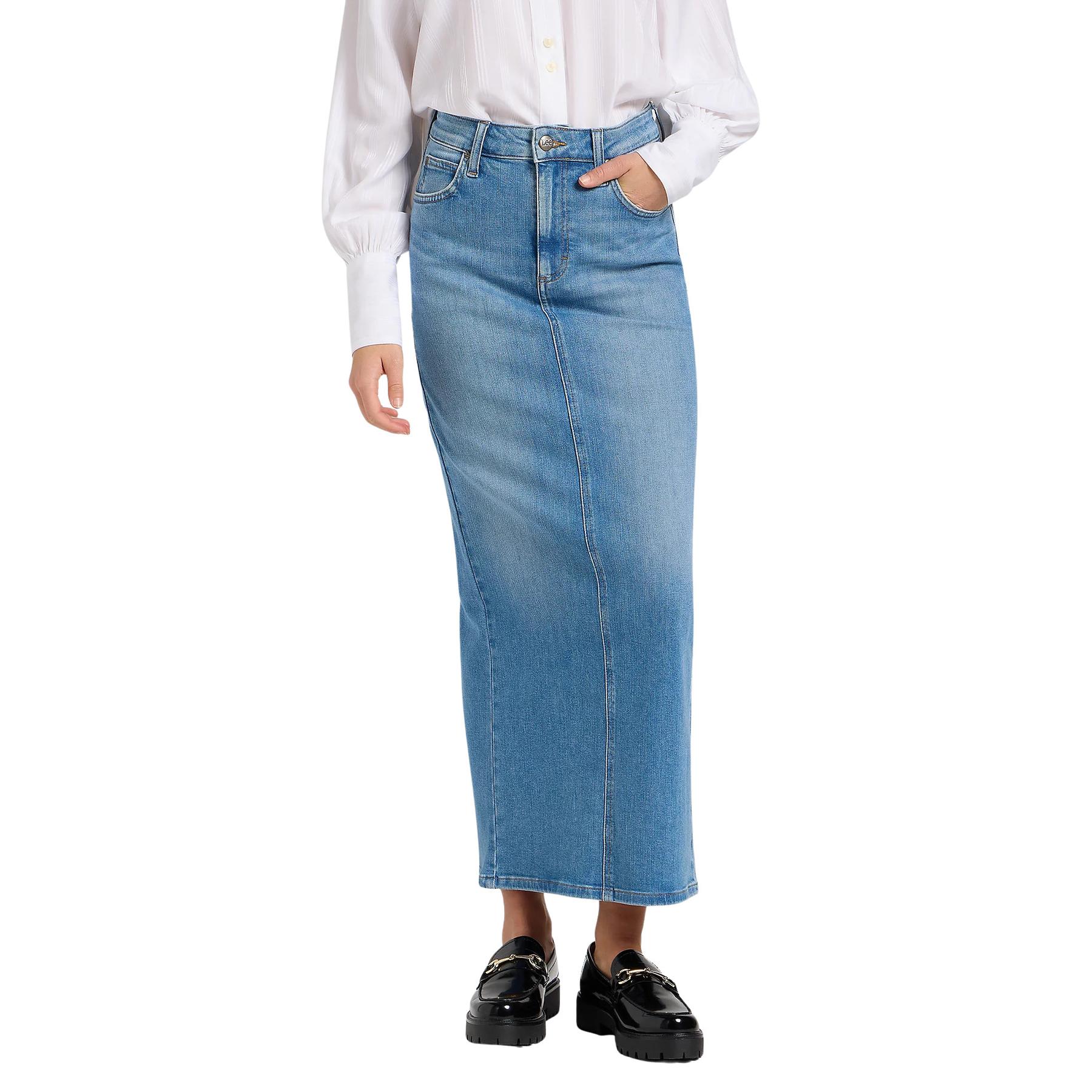 5401139444454 - Jeansrock Damen Back Slit Maxi