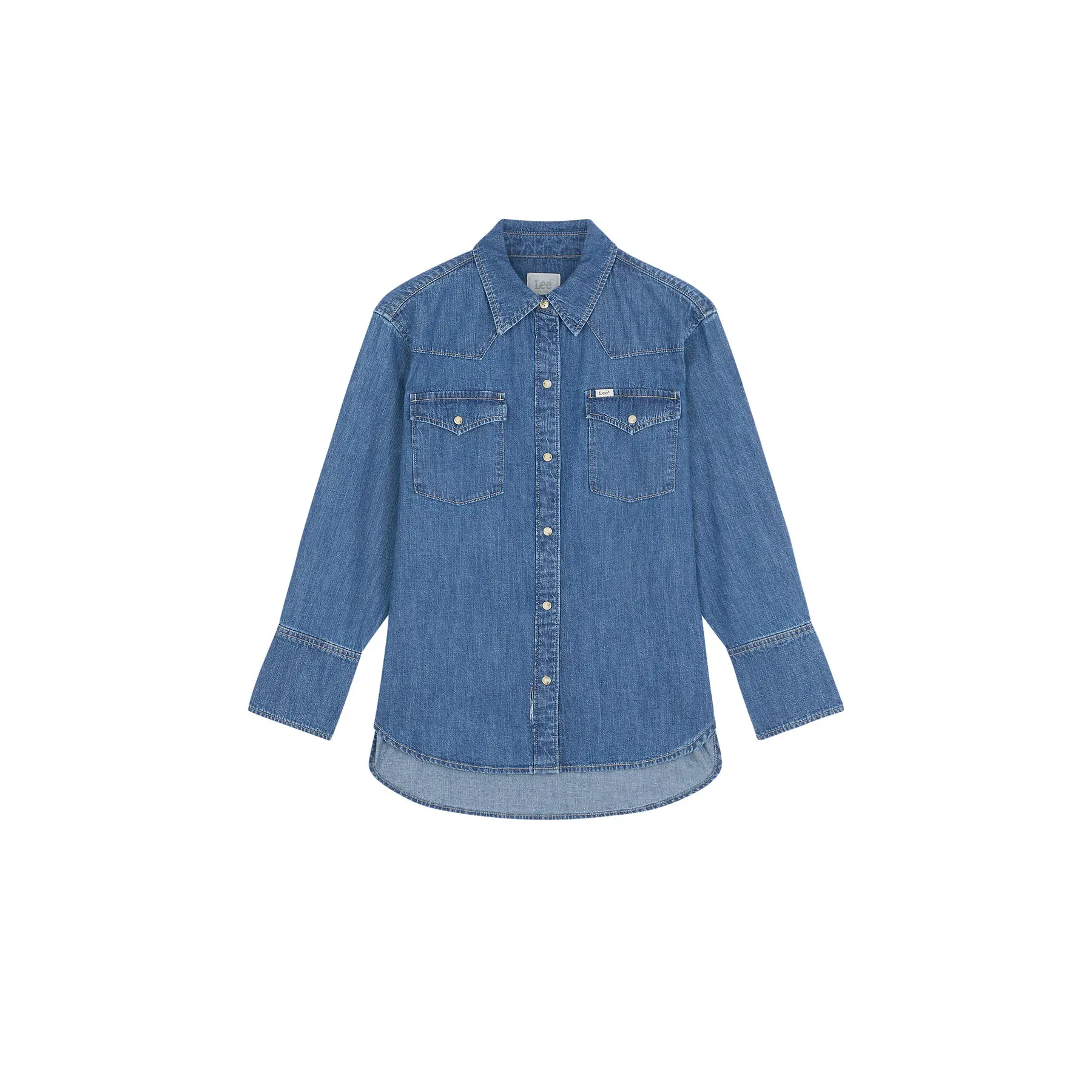 Lee Women's Bleu Long-Sleeve Denim Shirt Essential Western