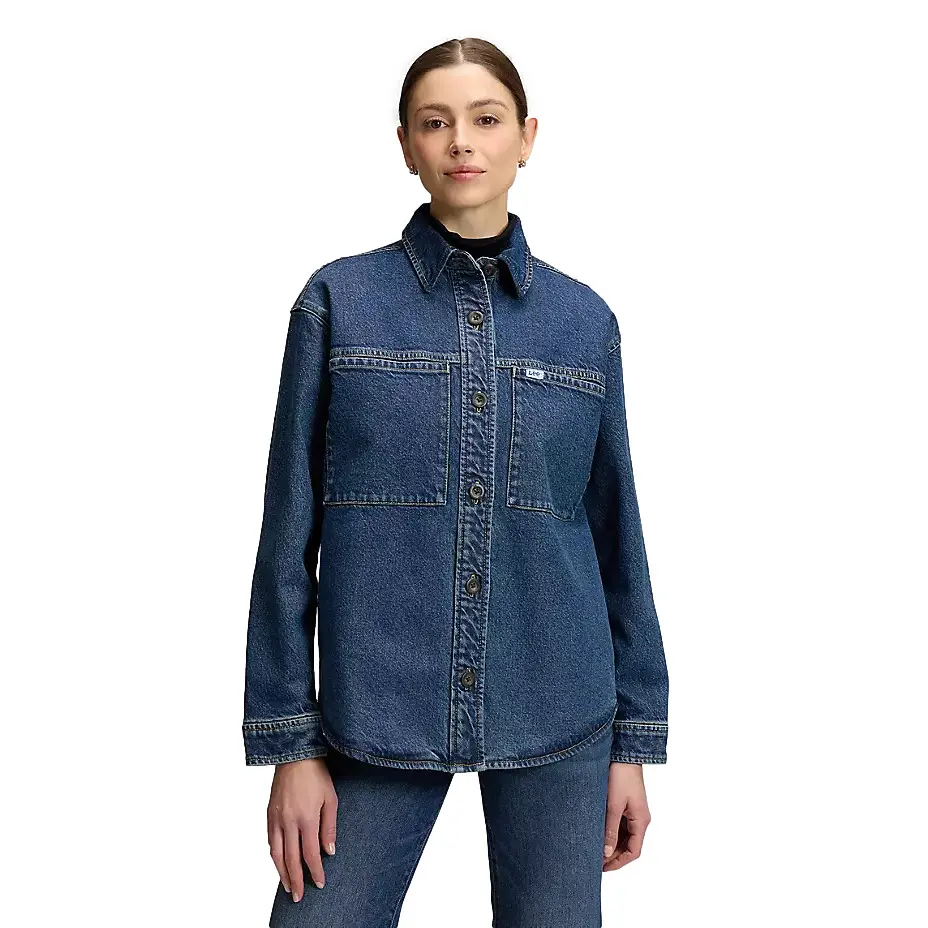 Camicia a maniche lunghe in denim donna  Relaxed Utility