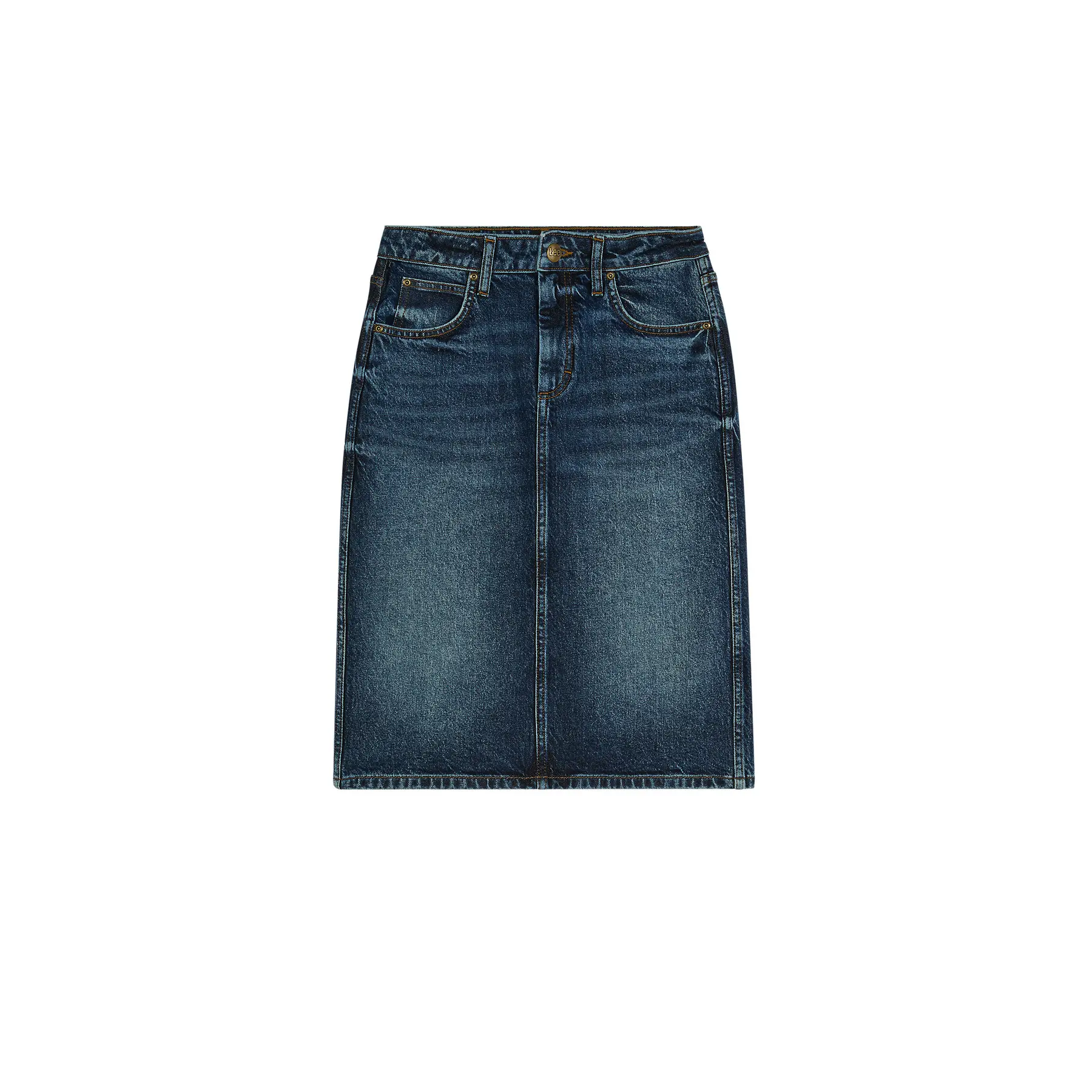 Gonna midi in denim da donna