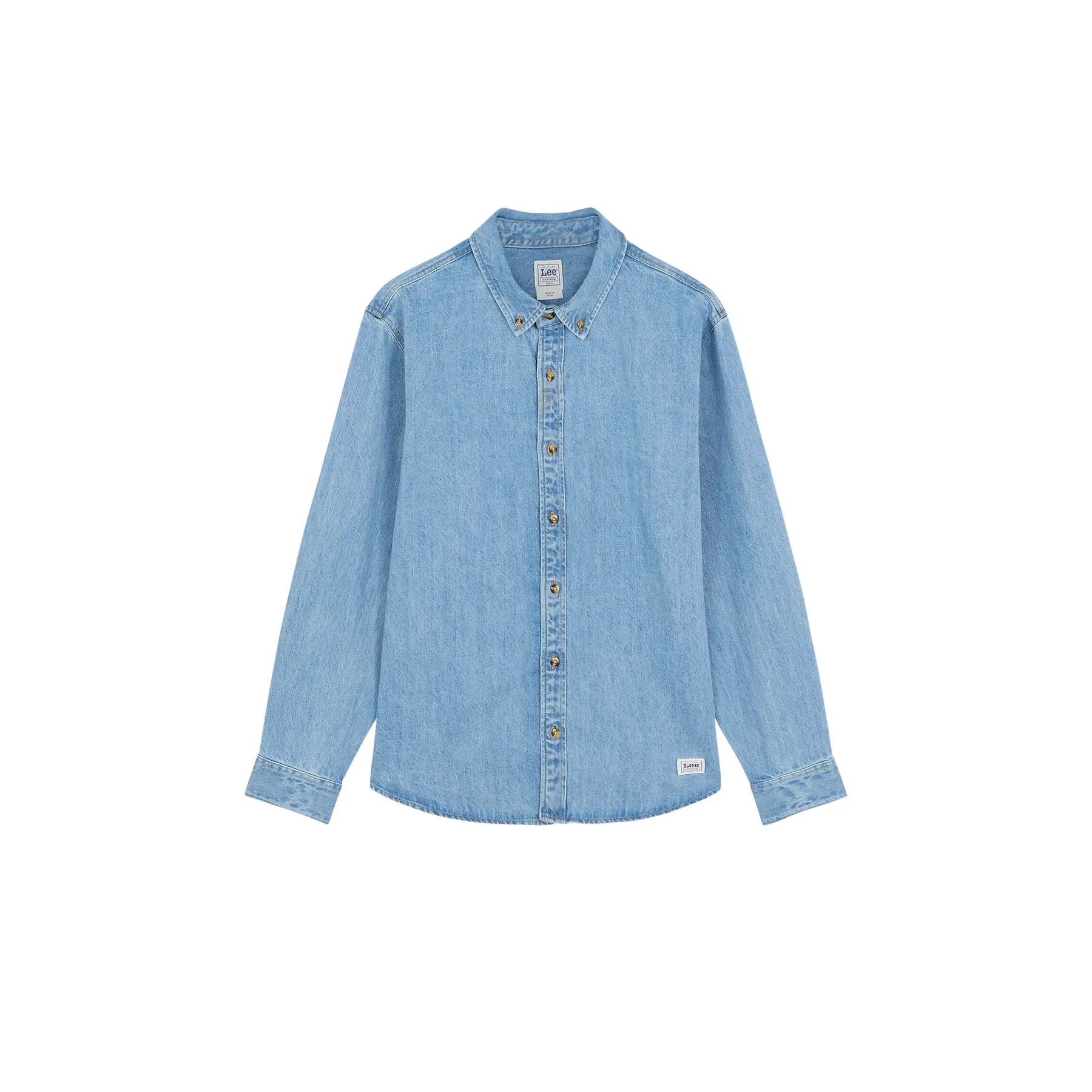 Lee Men's Bleu Long-Sleeved Denim Shirt Just Me