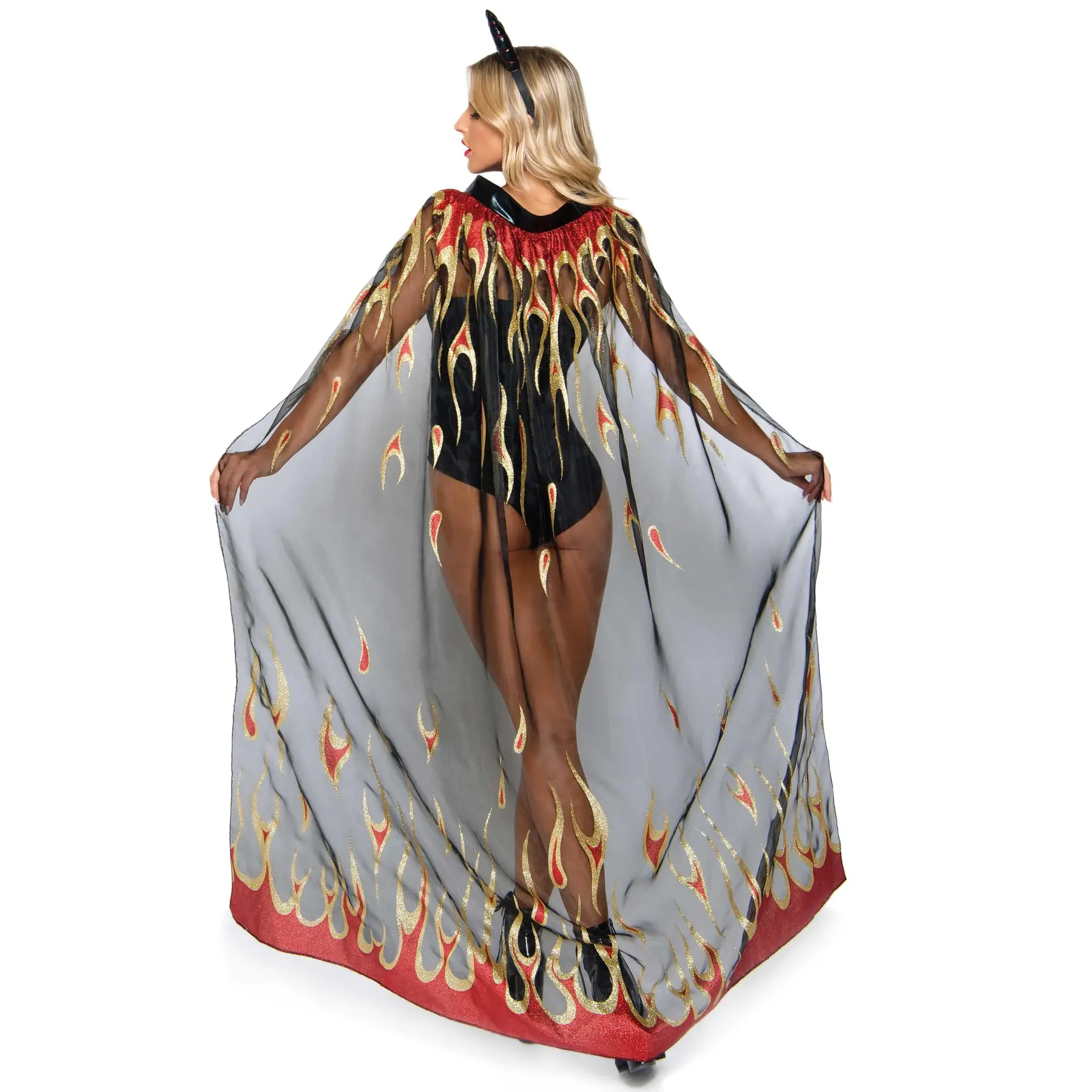 Body Damen Leg Avenue Glitter Flame Devil (x2)