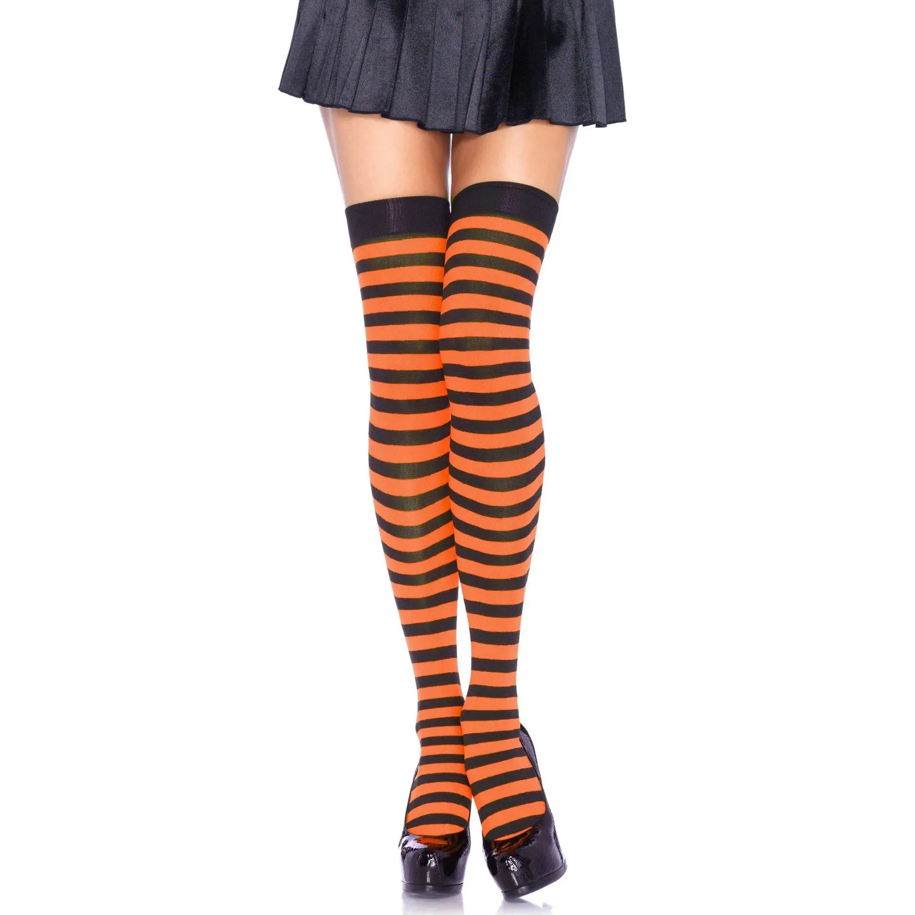 Gestreifte Nylonsocken für Damen Leg Avenue