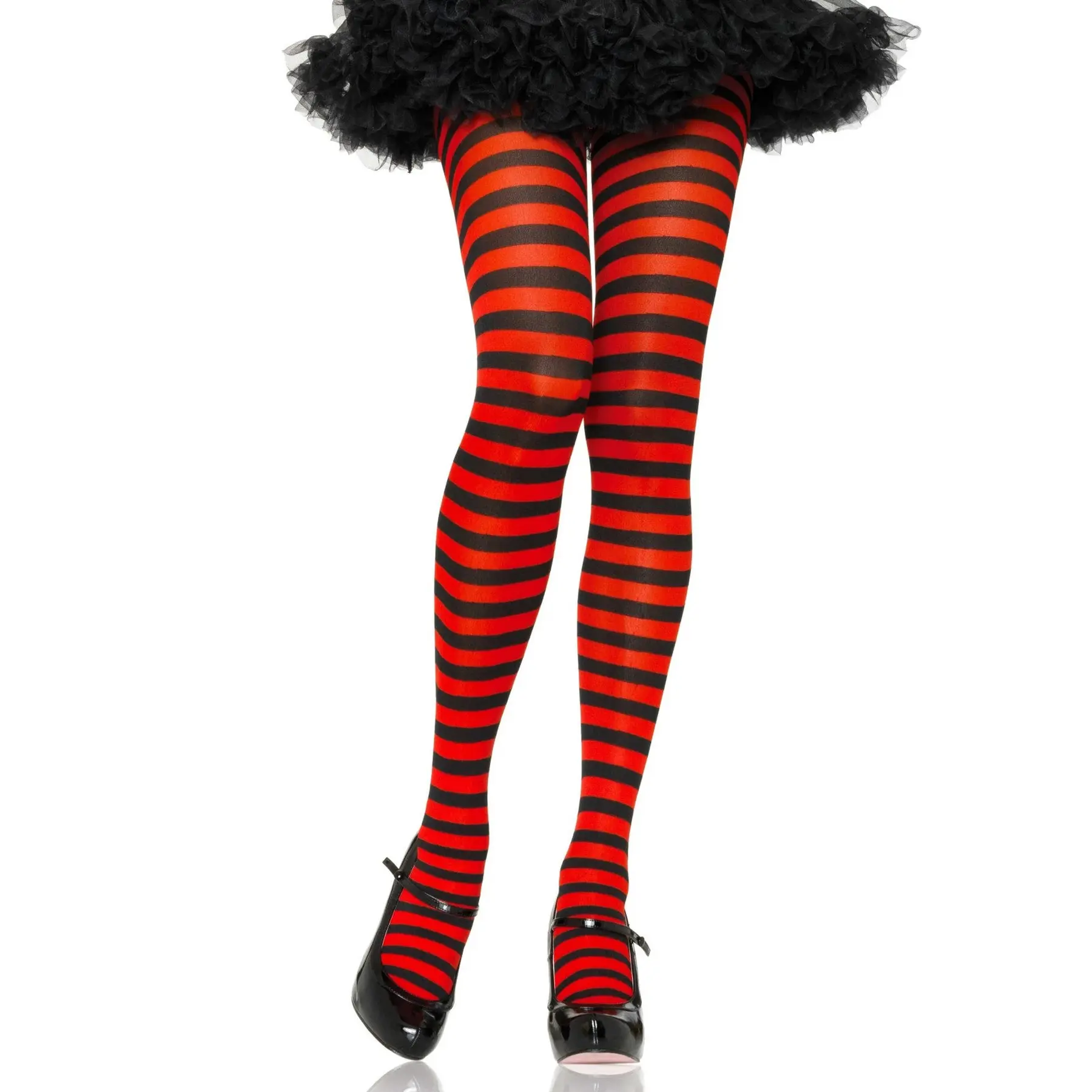 Gestreifte Damen-Nylonstrumpfhose Leg Avenue
