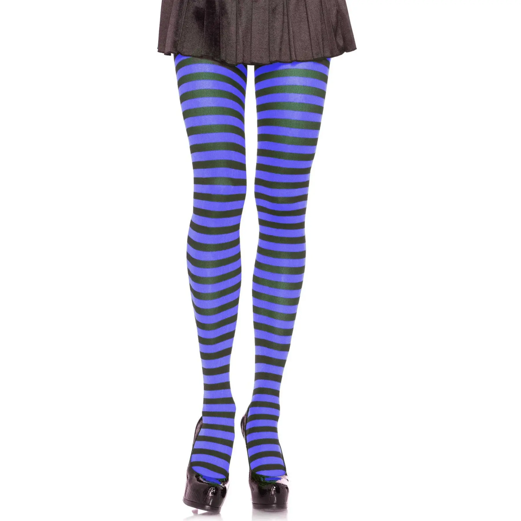 Gestreifte Damen-Nylonstrumpfhose Leg Avenue