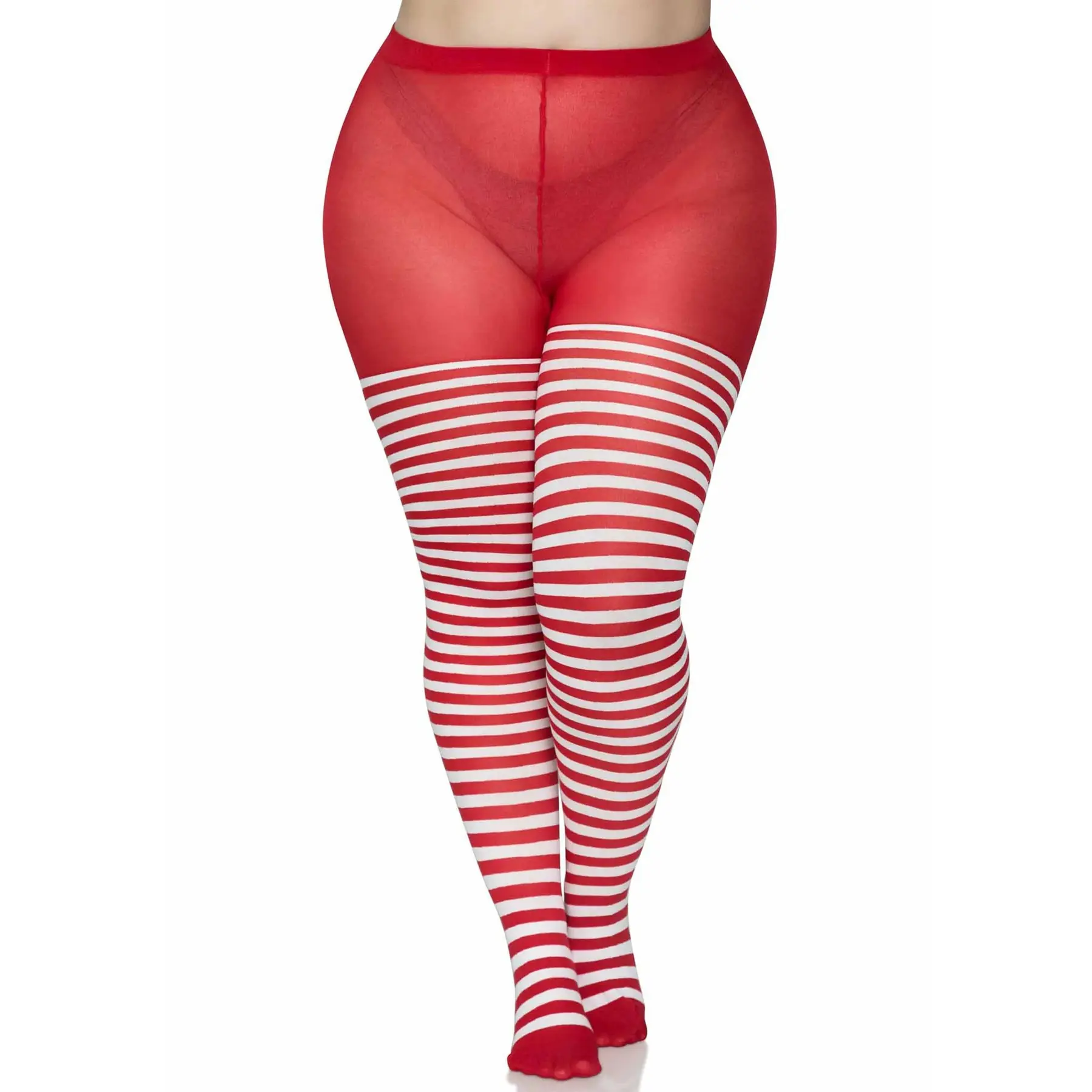 Collant a righe taglia grande donna