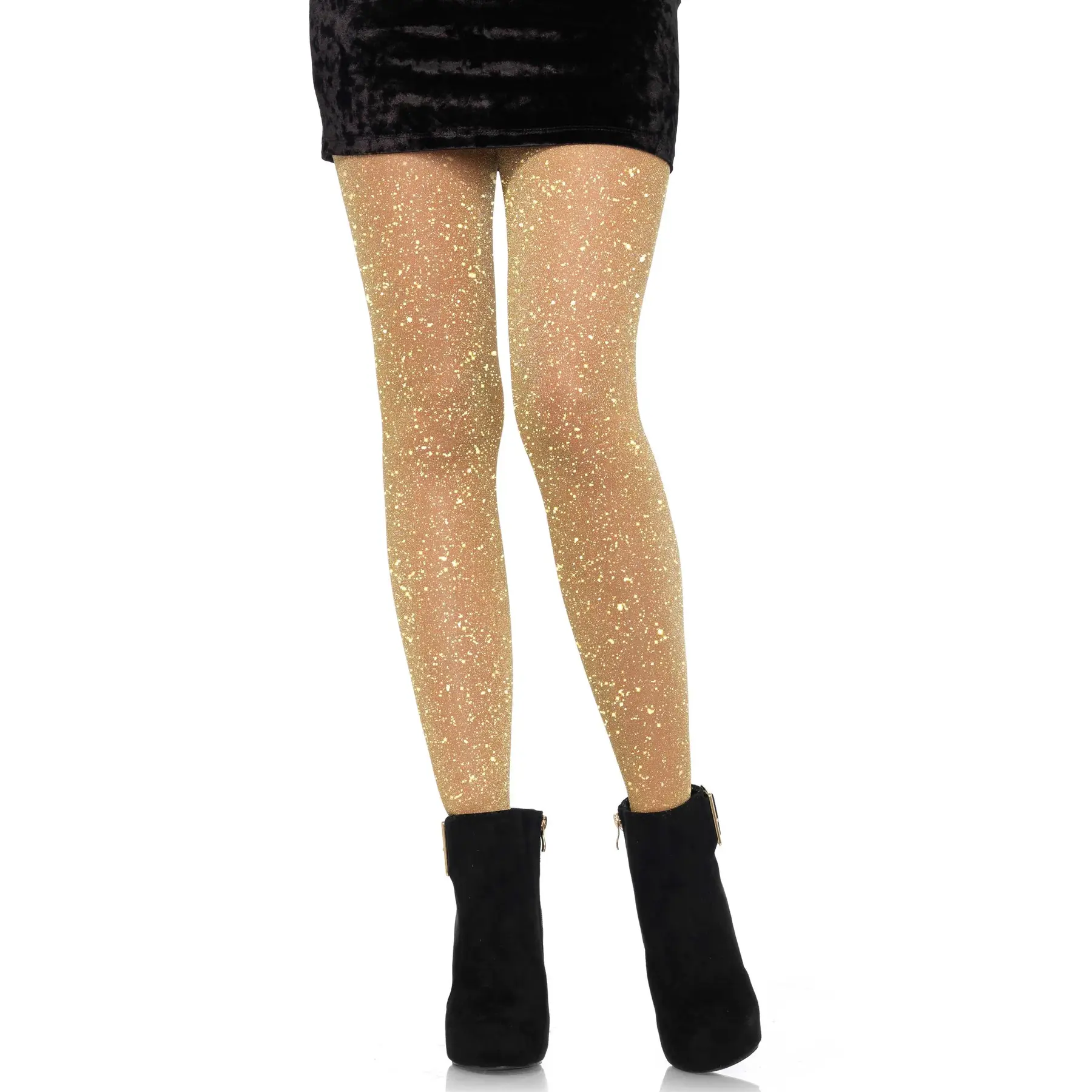 Transparente Glitzer-Lurex Strumpfhose Damen Leg Avenue