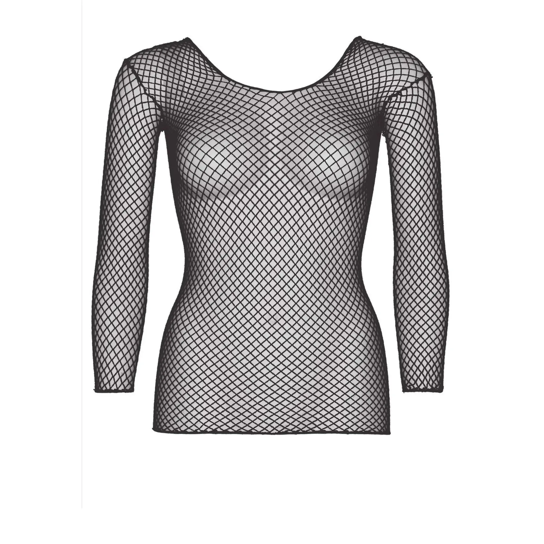 Langarm-Mesh-T-Shirt Damen Leg Avenue