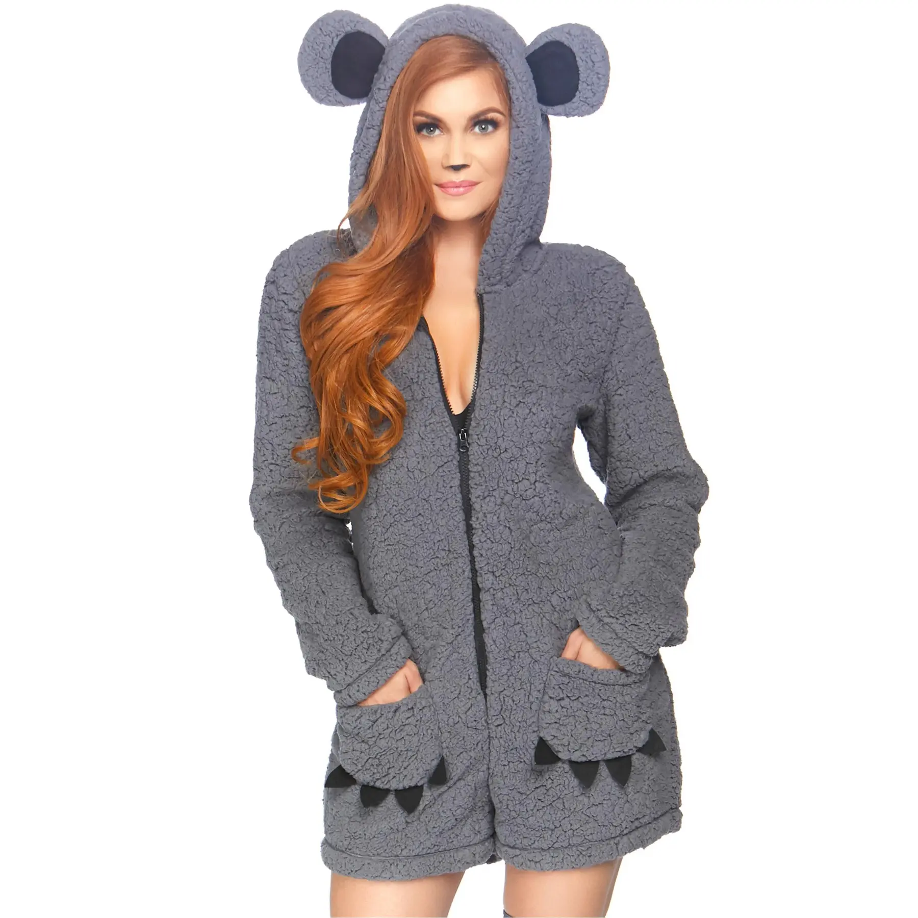 Kurzer Jumpsuit Damen Leg Avenue Cuddle Koala