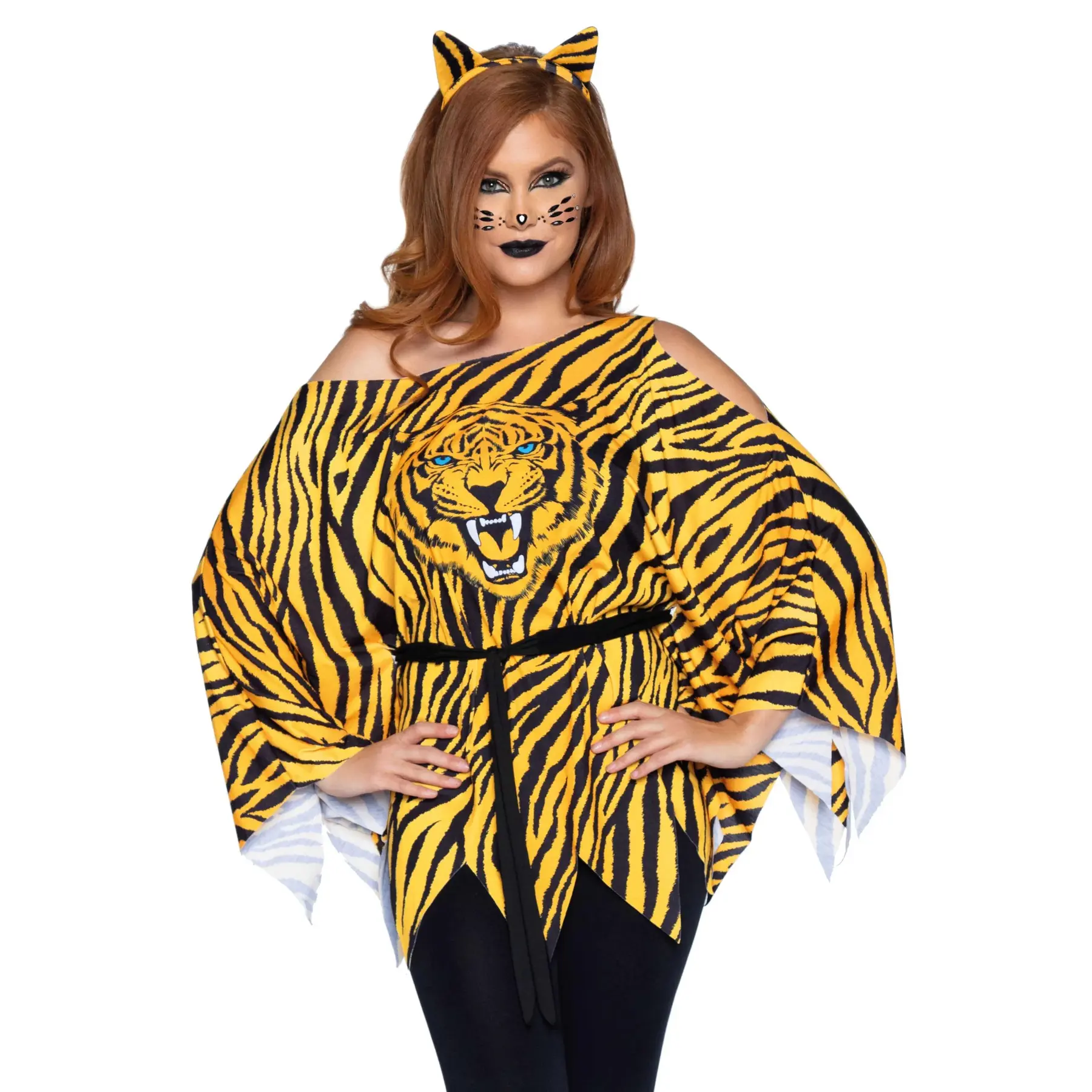 Poncho Damen Leg Avenue Tiger