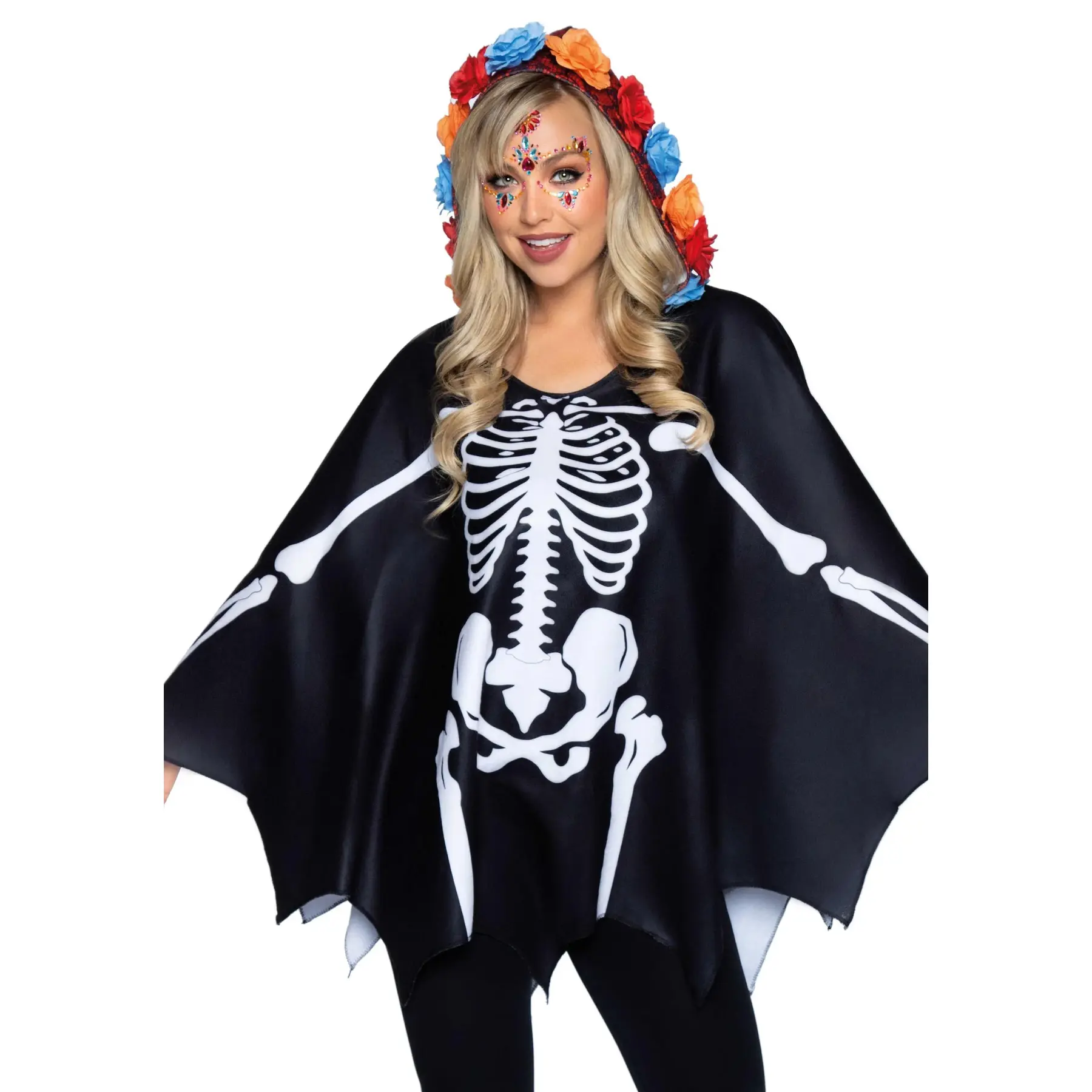 Poncho Tag der Toten Damen Leg Avenue