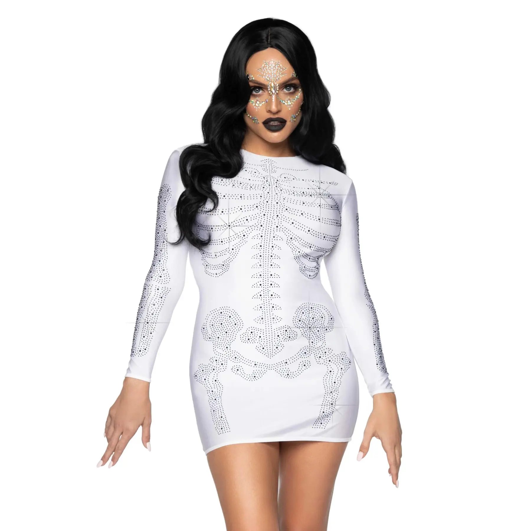 Kleid Damen Leg Avenue Skeleton