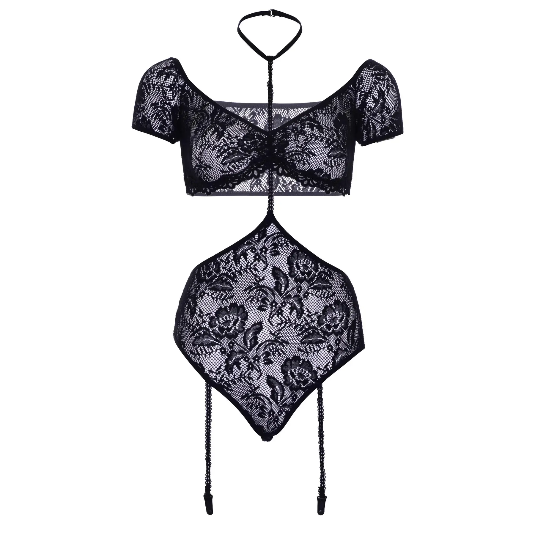 Set Bra e Culotte Alta a Banda e Orsacchiotto Donna