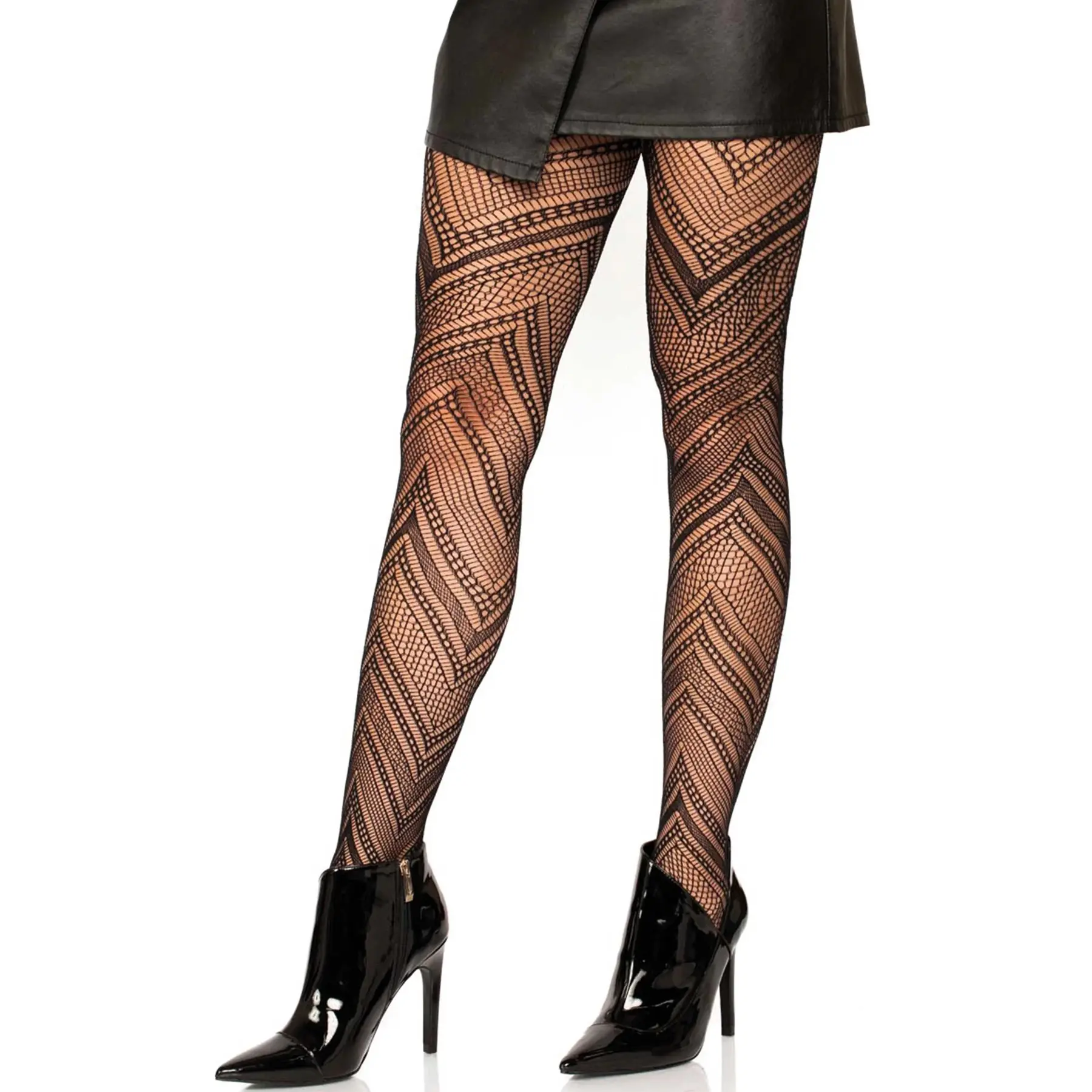 Women’s Chevron Pattern Fishnet Tights Leg Avenue