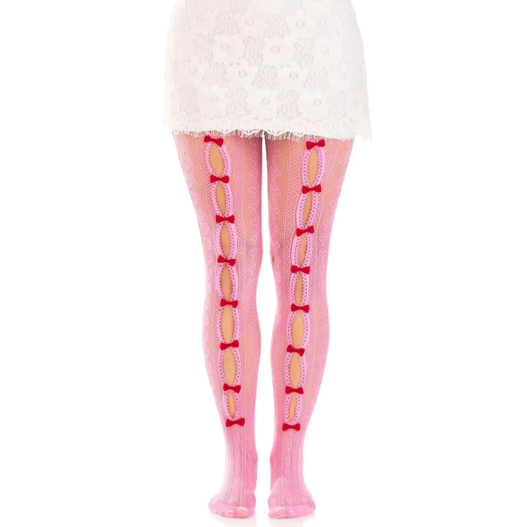Gestreifte Netzstrumpfhose Damen Leg Avenue Sweetheart