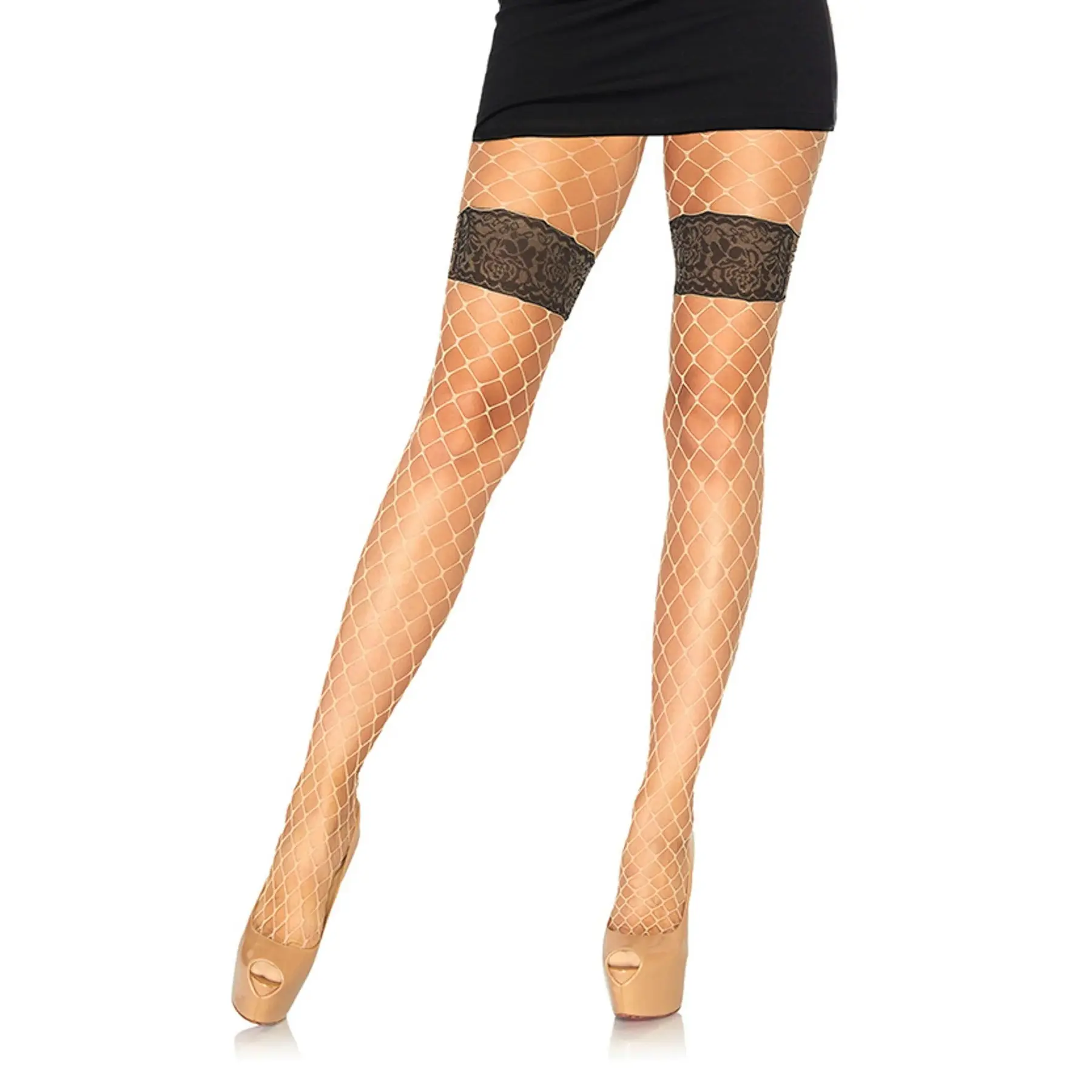 Damen Strumpfhose mit Rautenmuster und Blumenmotiven Leg Avenue
