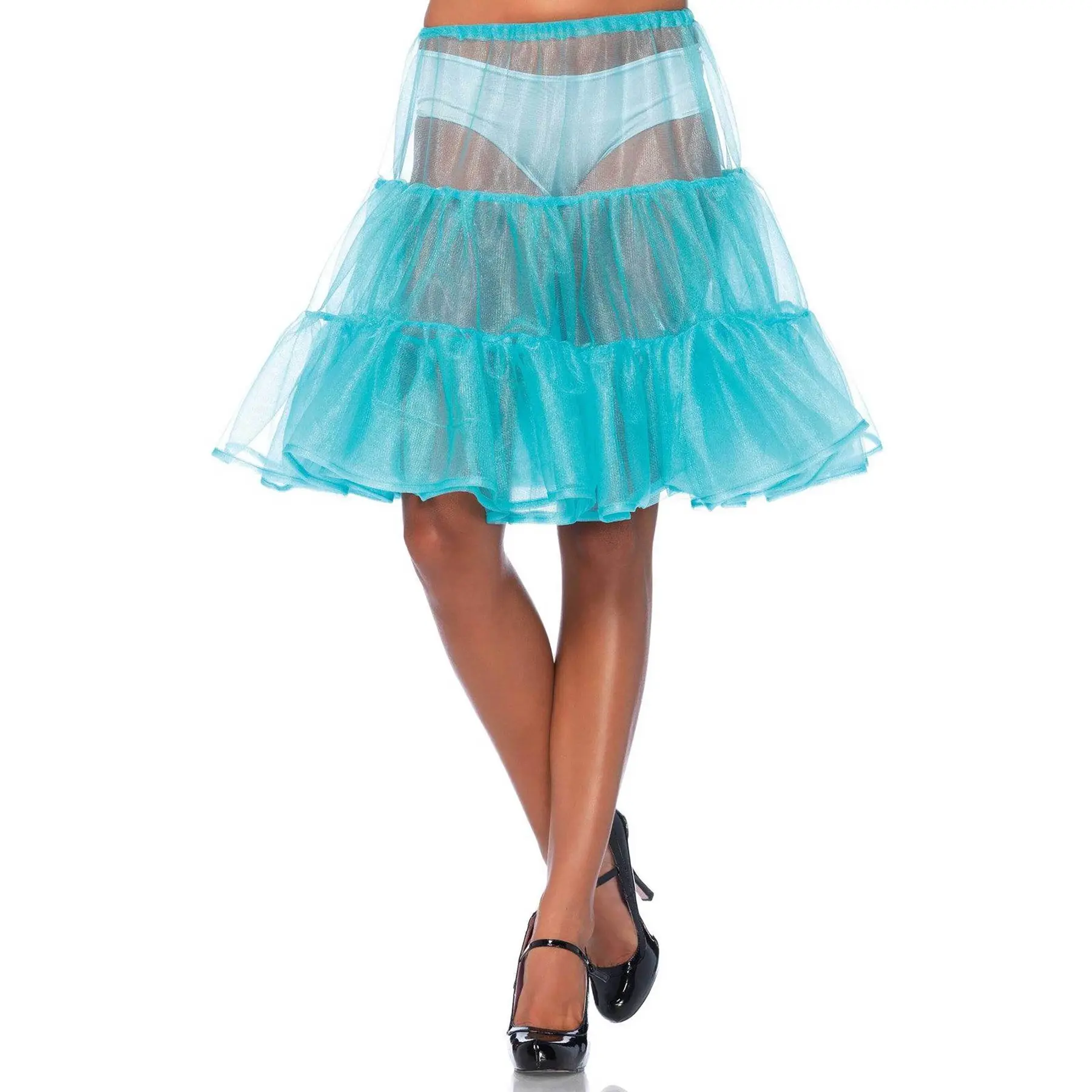 Lange Rüschenshirt lang Damen Leg Avenue