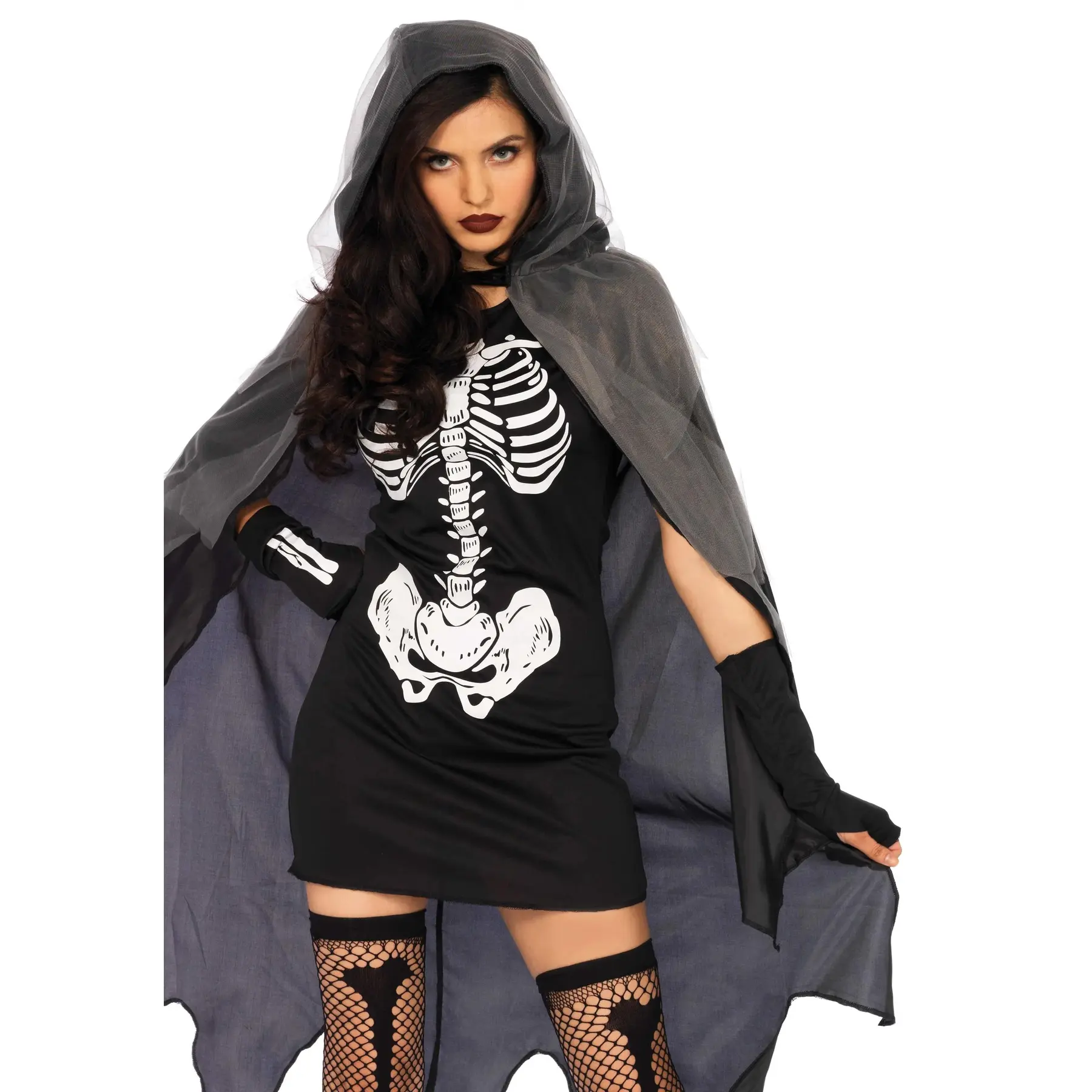 Kleid Mit Umhang Und Ärmeln Damen Leg Avenue Grim Reaper