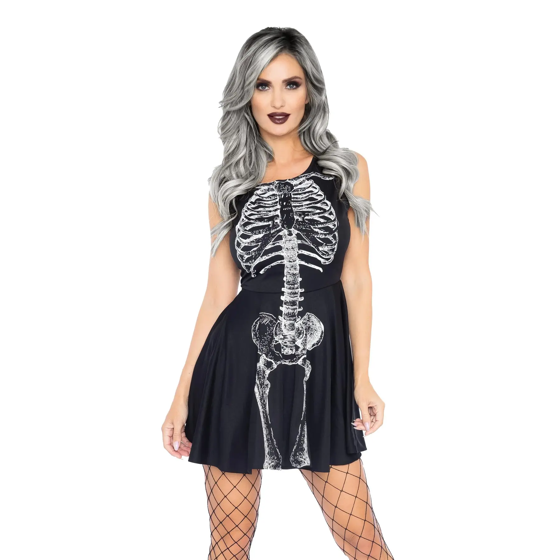 Kleid Damen Leg Avenue Skeleton Babe