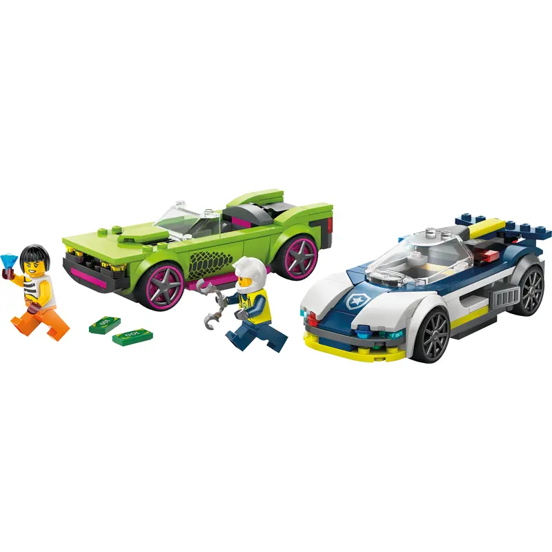 5702017583679 - 60415 City Verfolgungsjagd mit Polizeiauto und Muscle Car Konstruktionsspielzeug